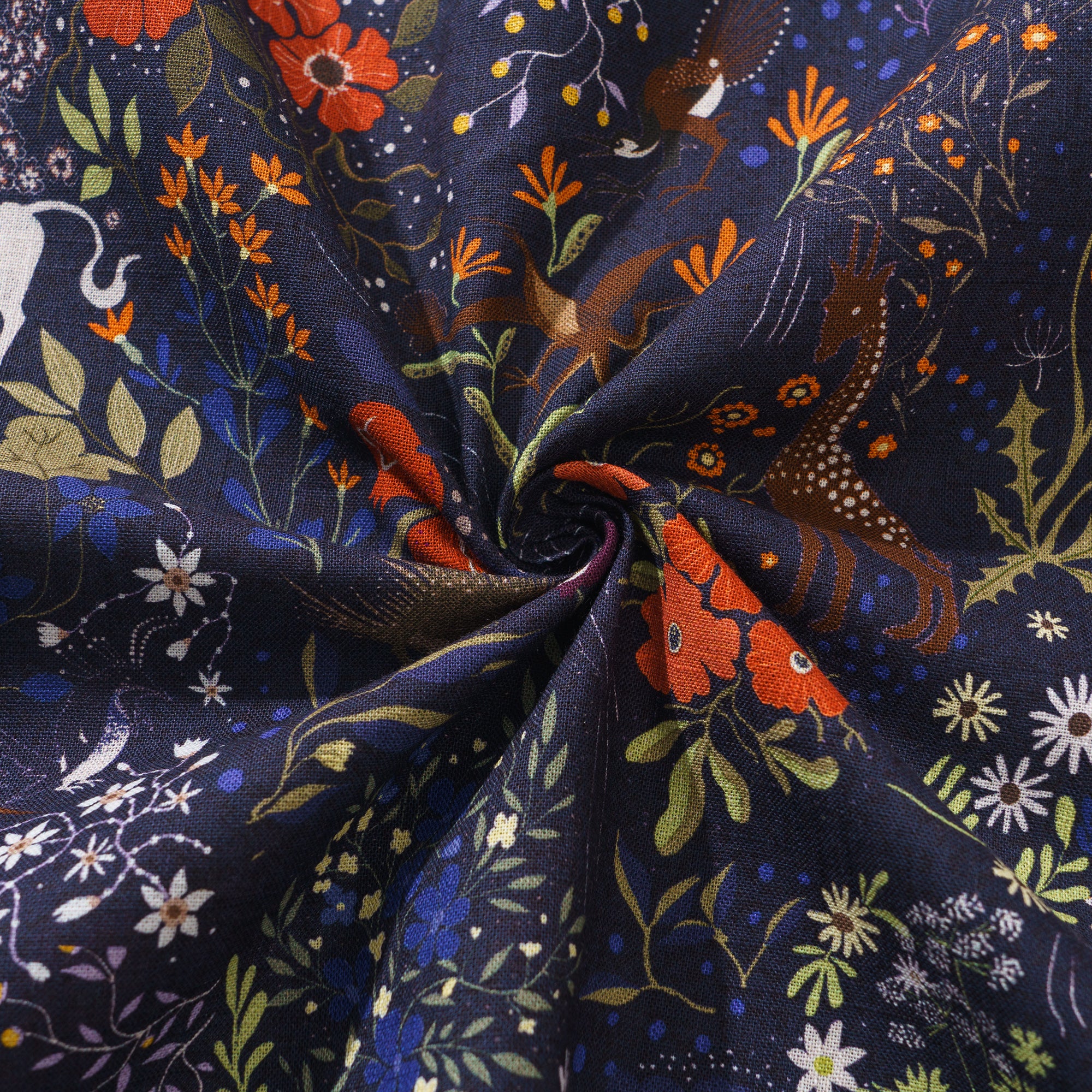 Chemise à manches longues pour homme Heavenly Garden 100 % coton Aloha hawaïenne