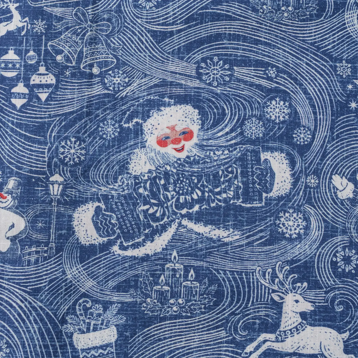 Yiume Men's Blue Christmas Hawaiian Shirt, Cotton
