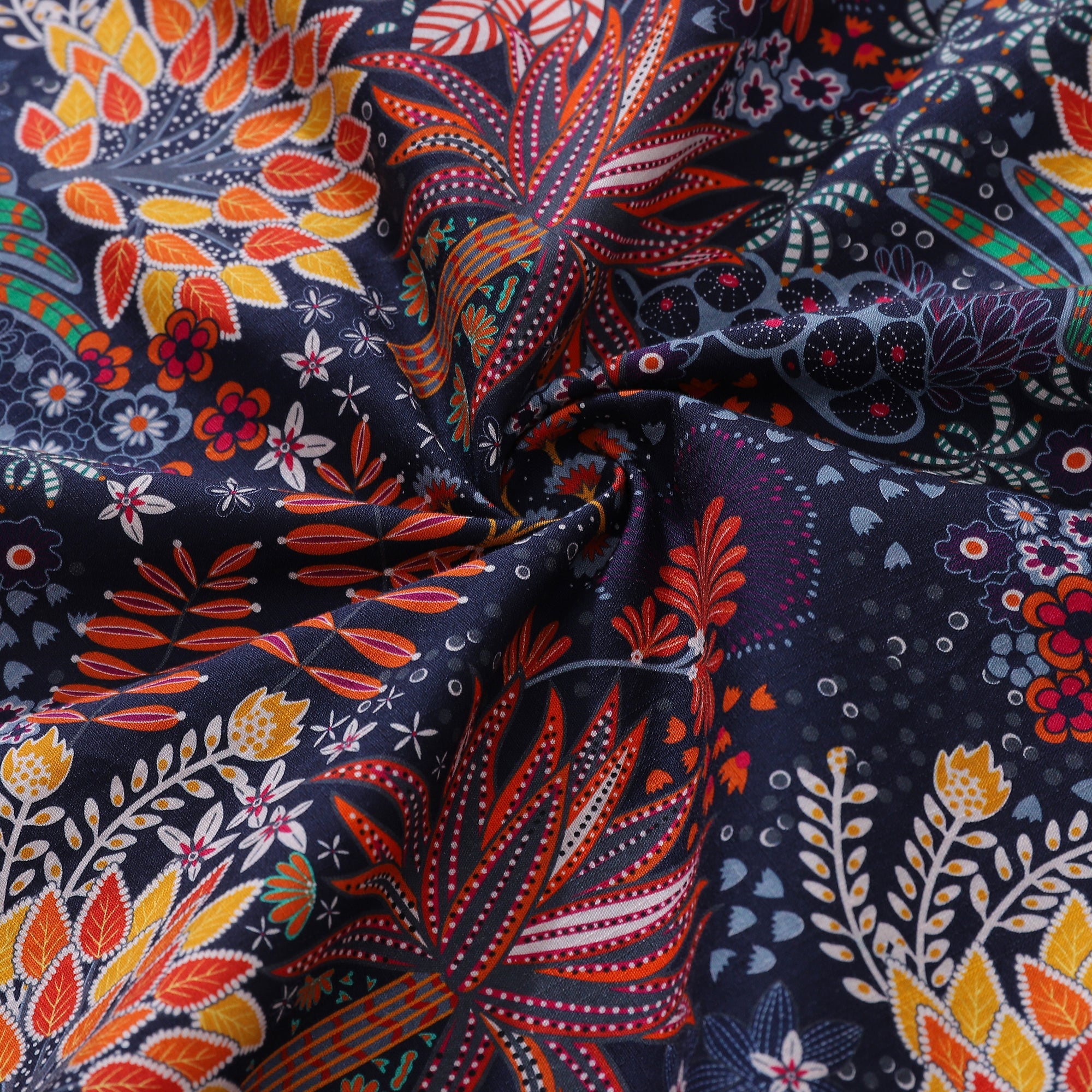 1950er Jahre Tropisches Hawaiianisches Hemd für Männer mit skurrilem Pflanzenmuster, Kurzarm Baumwoll-Aloha-Hemd