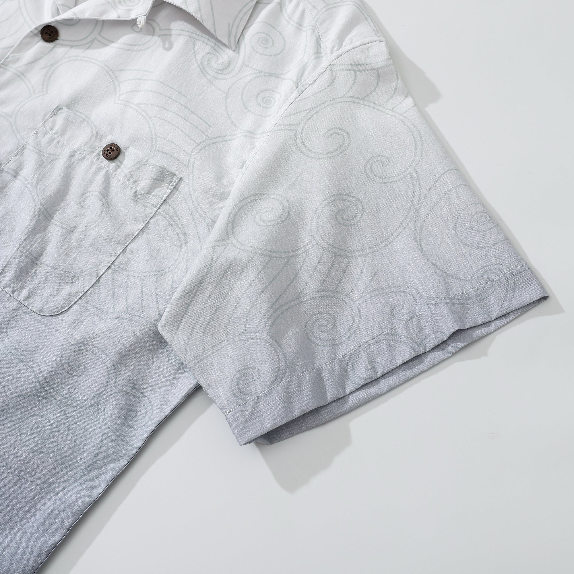 Chemise hawaïenne Wave pour hommes, chemise Aloha japonaise en coton, chemise de camp à manches courtes.