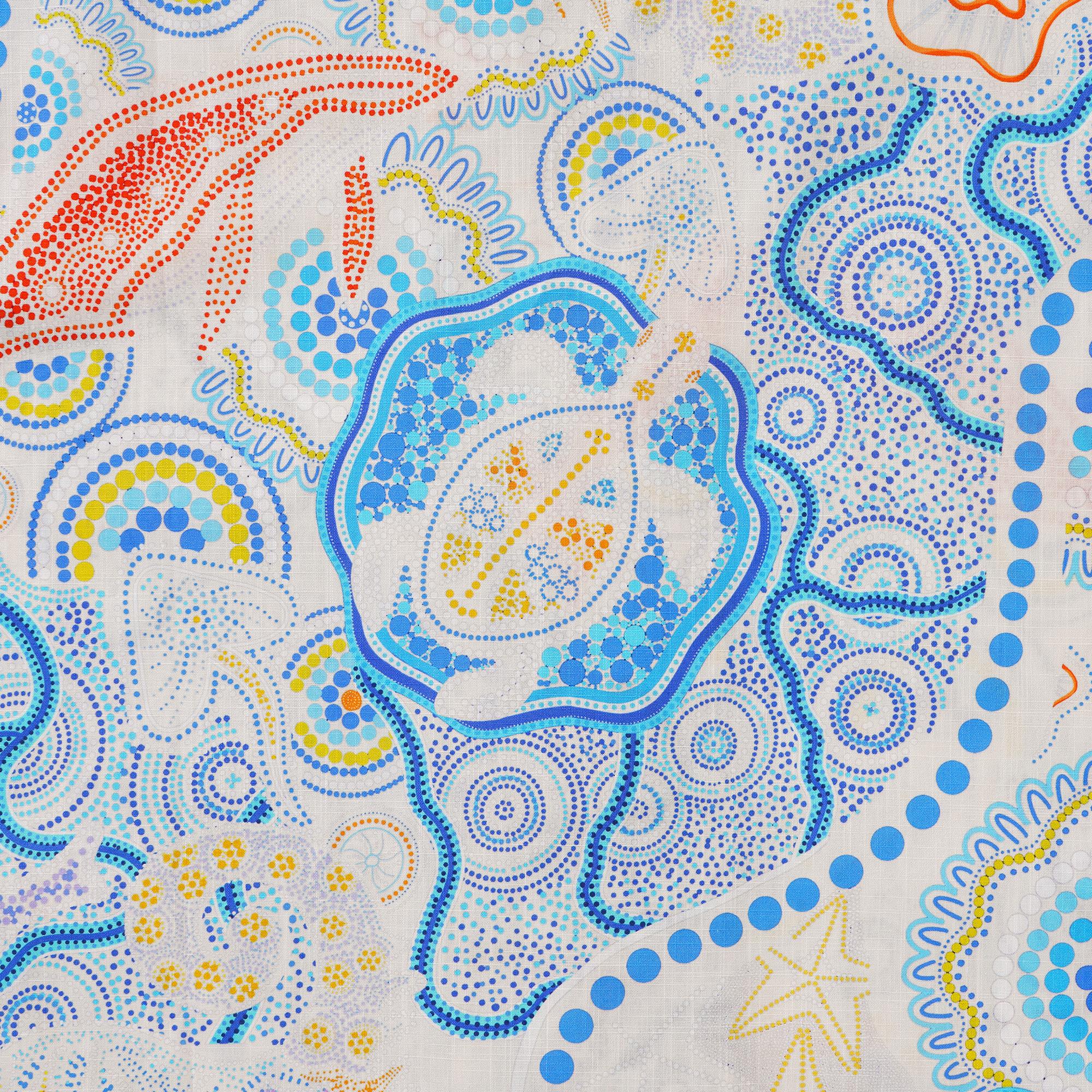 Herren -Hawaii -Hemd Kurzarm Camp Halsharmino 100% Baumwolle blau Aloha Sunny Summer Seas