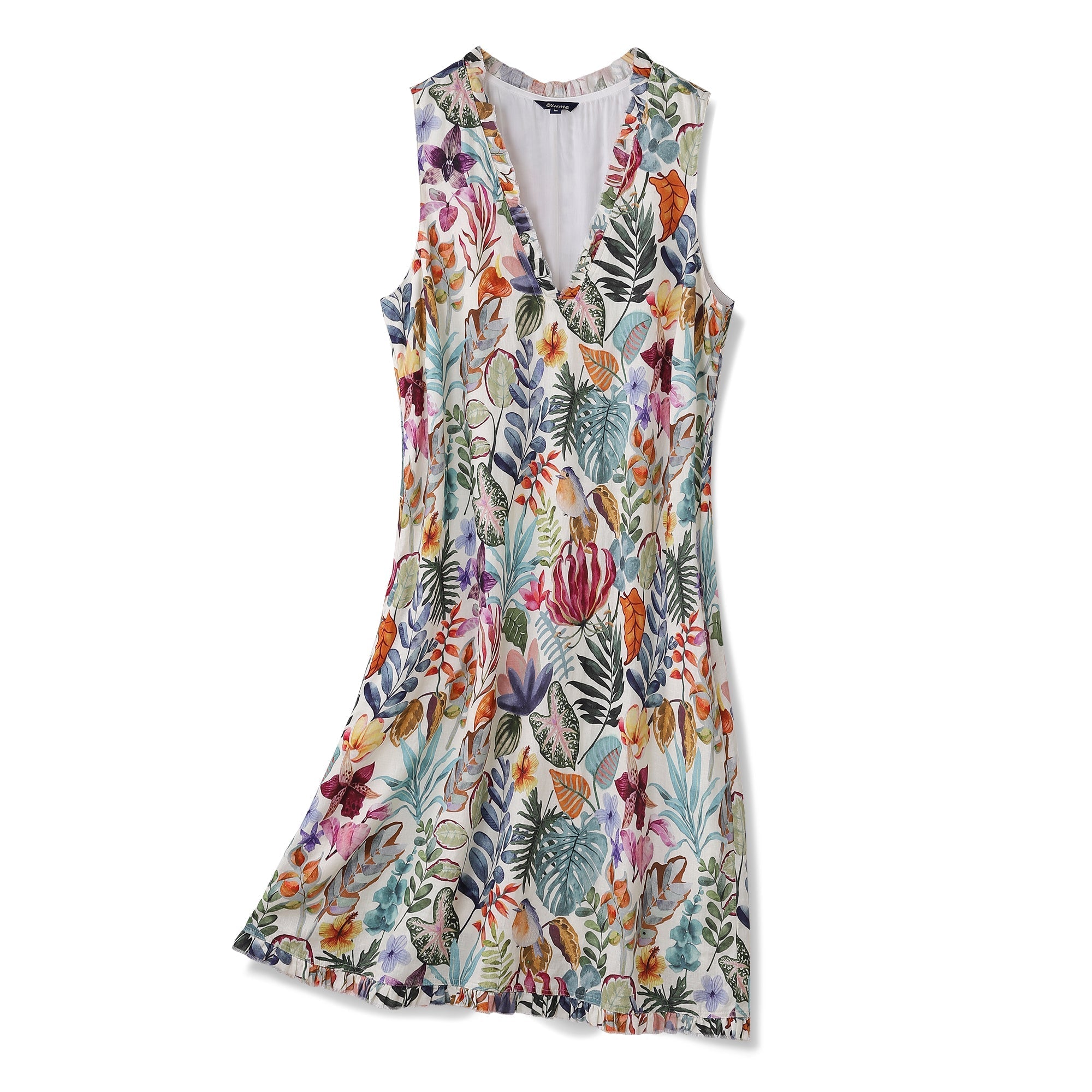 Hawaiian Dress For Women Afternoon Garden V-Neck Dress Afternoon Garden Dress