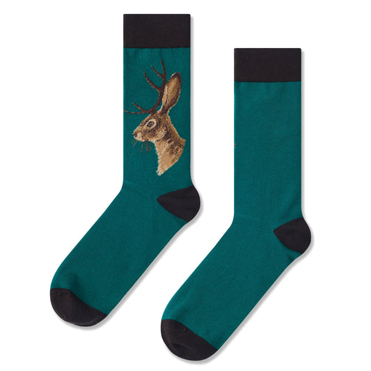 Chaussettes pour hommes avec impression de Jackalope