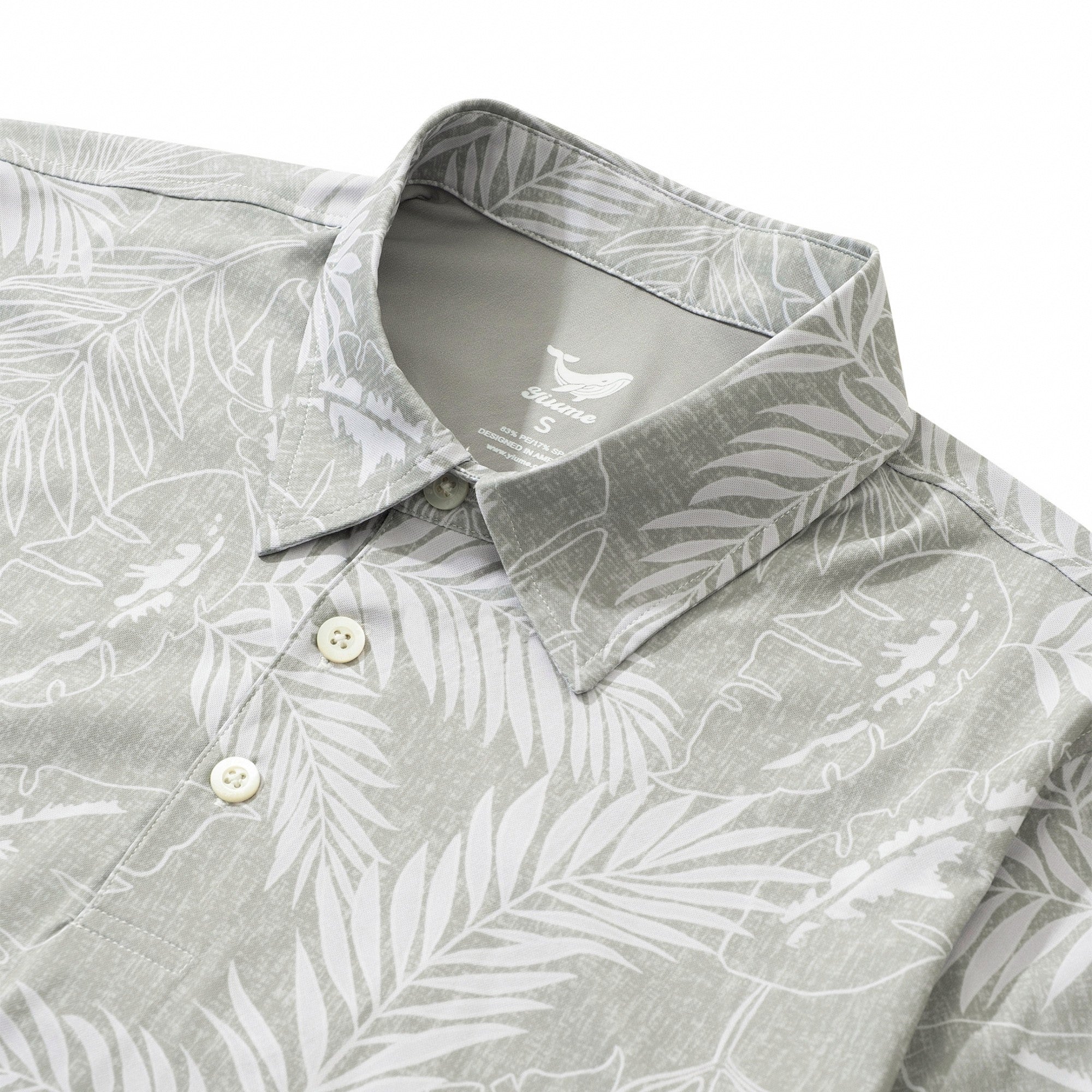 Polo Hawaiian Polo à manches courtes courtes 83% Polyester 17% Spandex jaune Aloha Aloha Escape