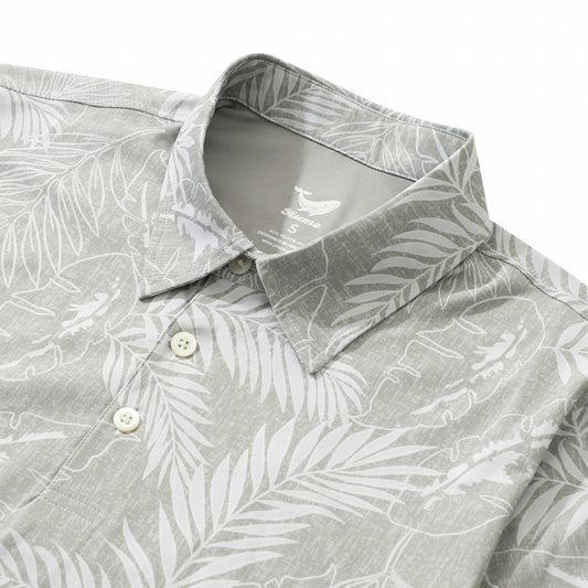 Polo Hawaiian Polo à manches courtes courtes 83% Polyester 17% Spandex jaune Aloha Aloha Escape