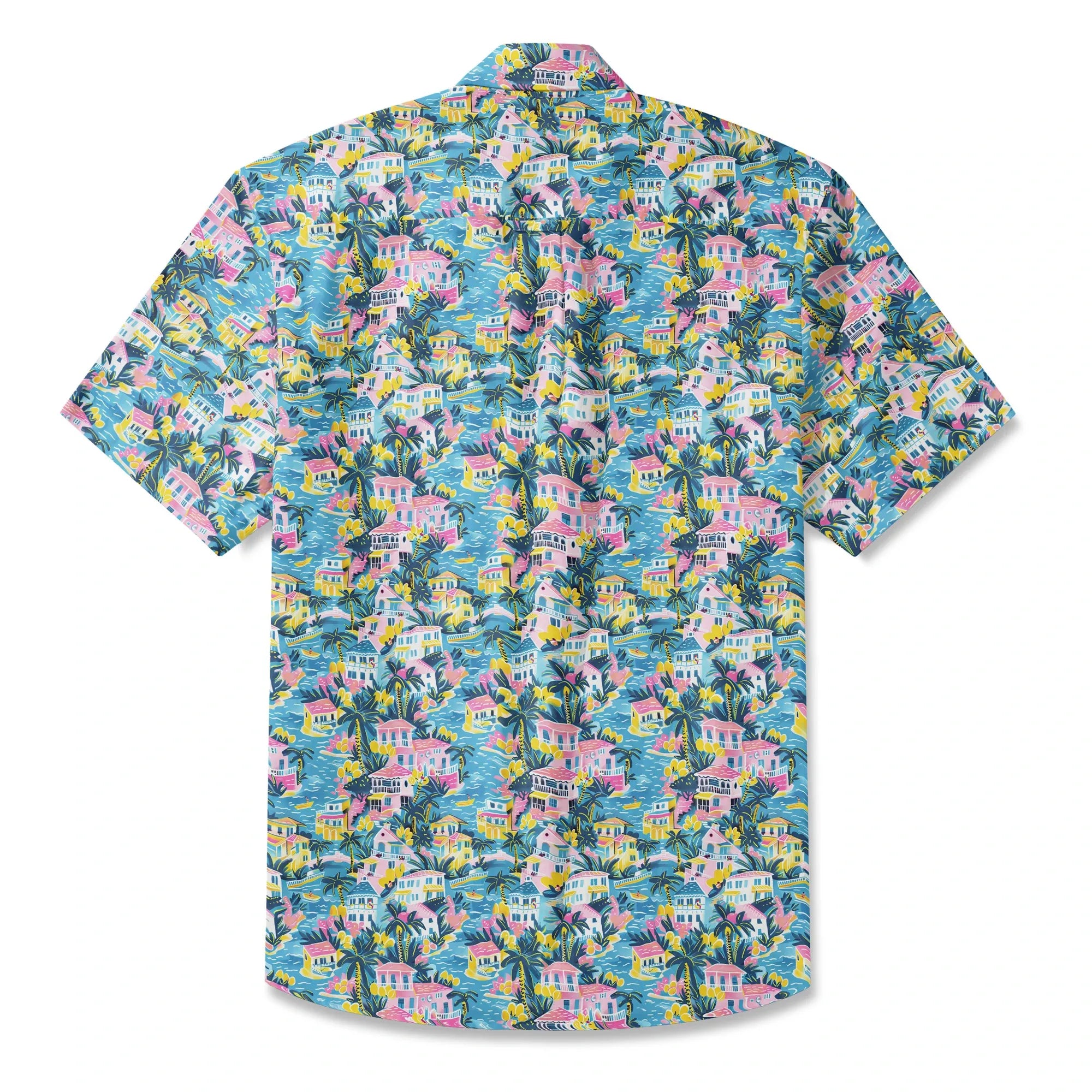 Blue Aloha Macaron Shirt for Men