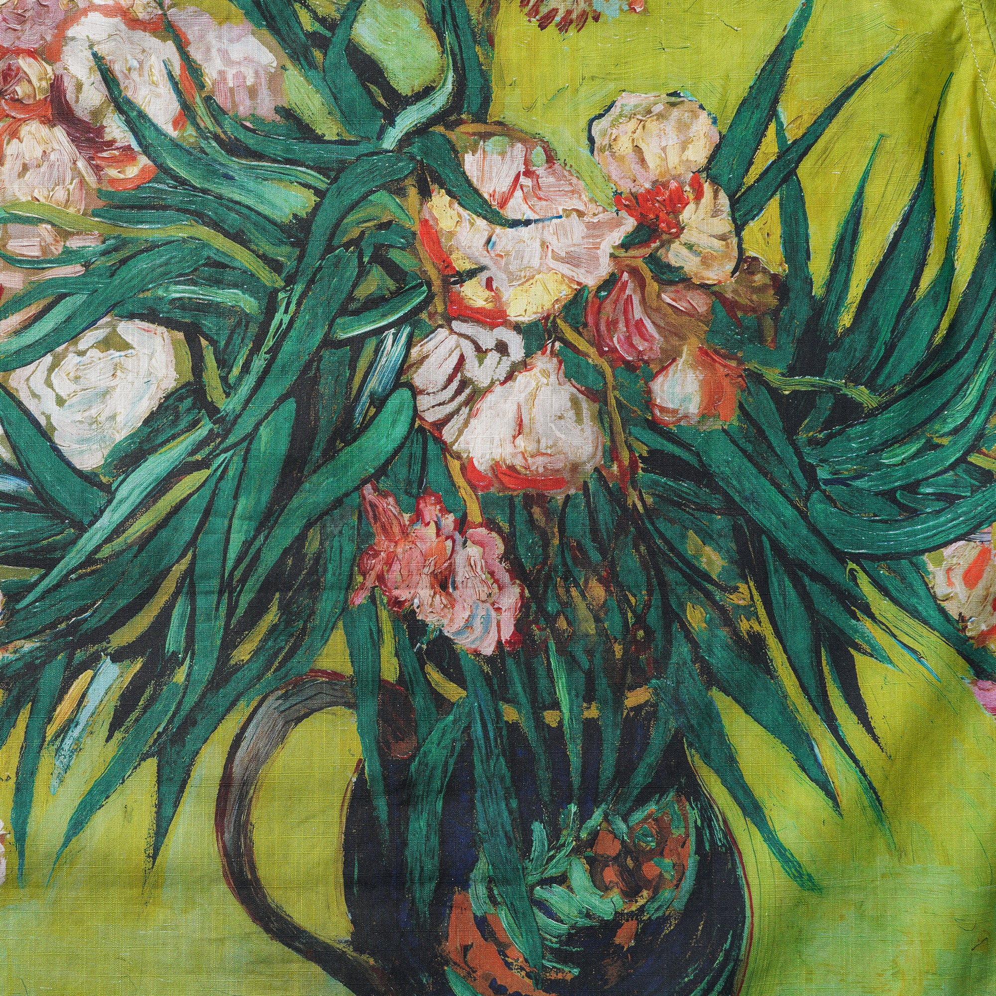 Collier de camp à manches courtes à manches courtes à manches courtes 100% coton Van Van Gogh Blossoms