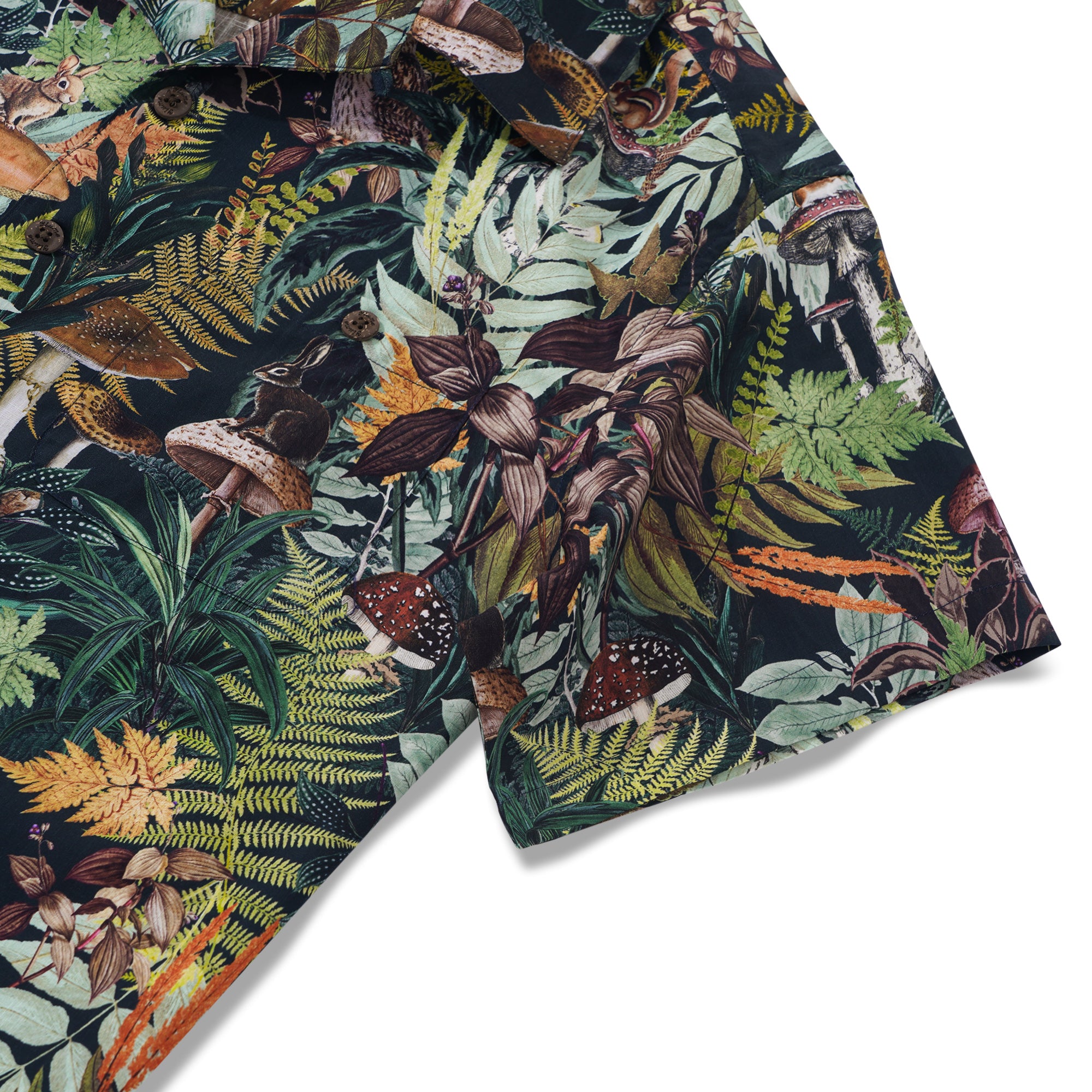 Chemise hawaïenne pour homme à manches courtes, col camp, 100 % coton, verte, Aloha Émeraude Grove