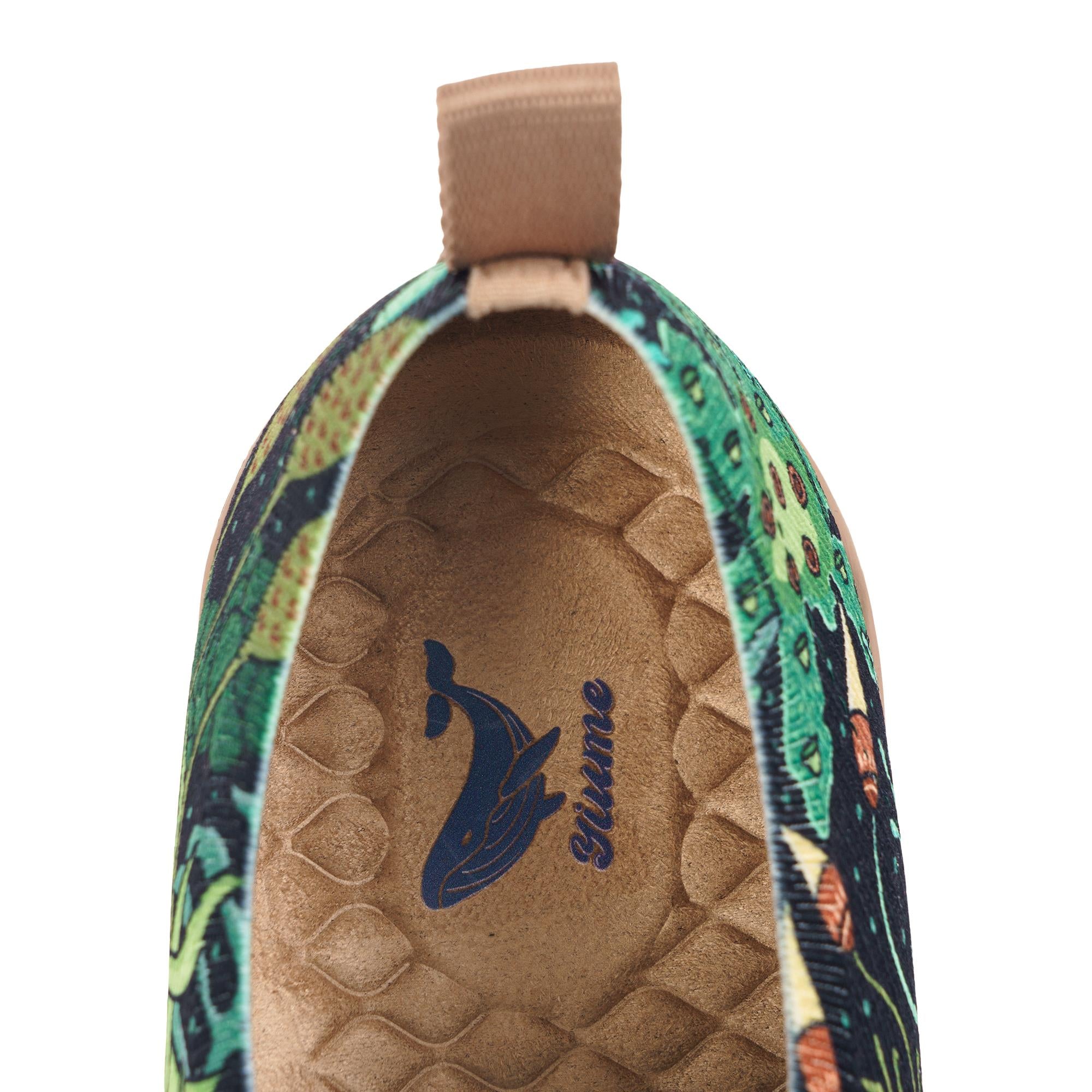 Moss Meadow von Ester Bernaldo de Quirós Frauen-Slip-on-Schuhe, bemaler Sneaker aus Leinwand