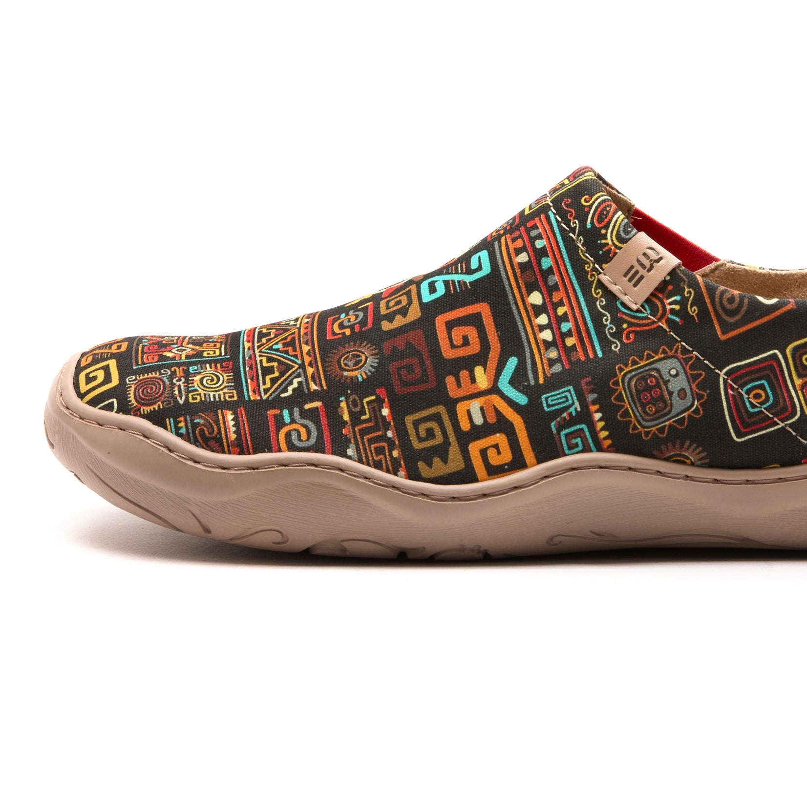 Tribal Glow Damen Slip-on-Schuhe gestrichene Leinwand Sneakers Hawaiianer Heritage-inspiriertes Hemd