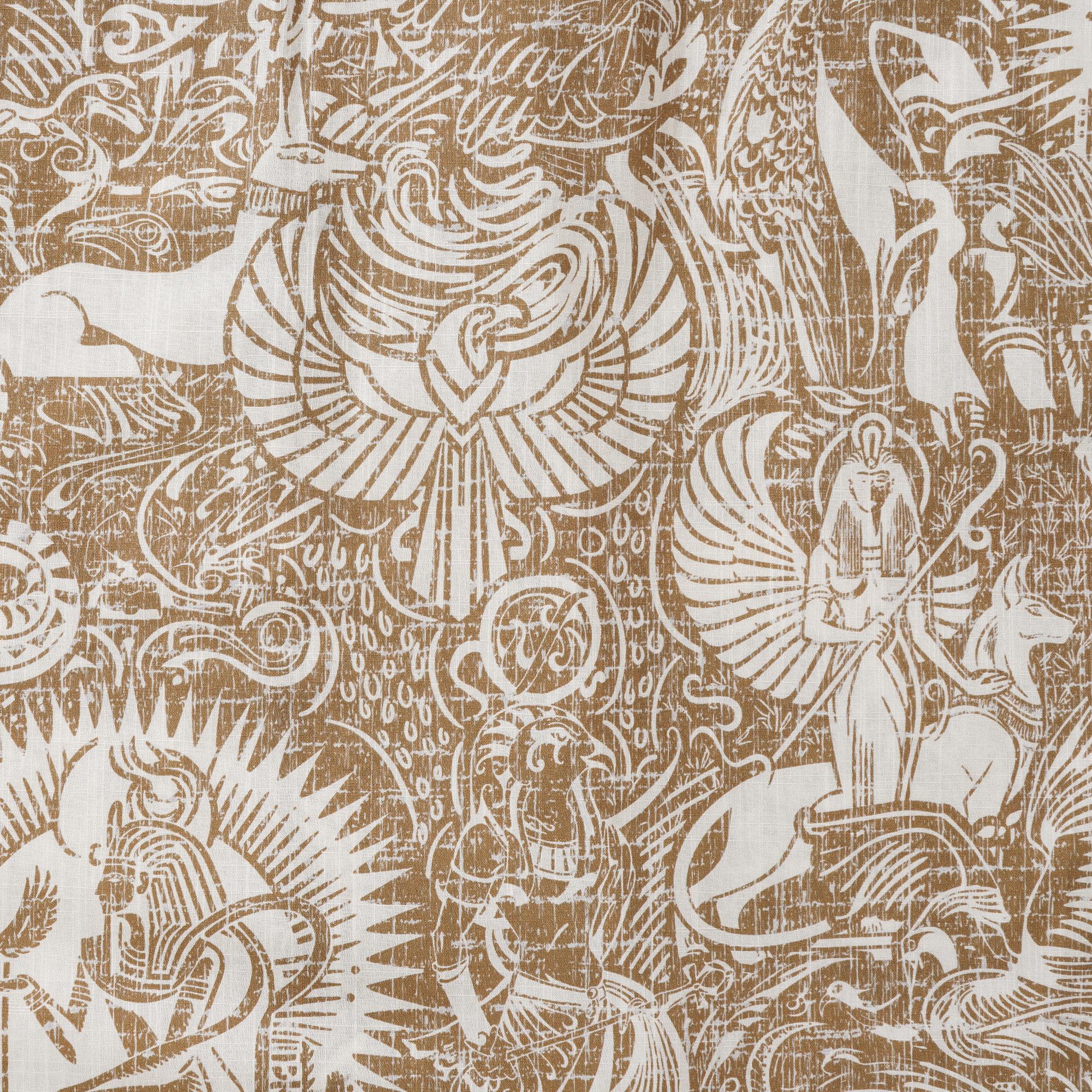 Chemise hawaïenne masculine à manches courtes à manches courtes 100% coton Brown Aloha Mythologie égyptienne ancienne