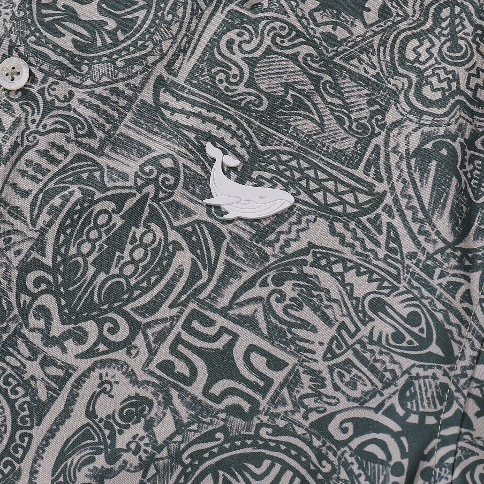 Men's Hawaiian Polo Shirt Guardian Totem Print Short Sleeve Polo Shirt Guardian Totem Polo