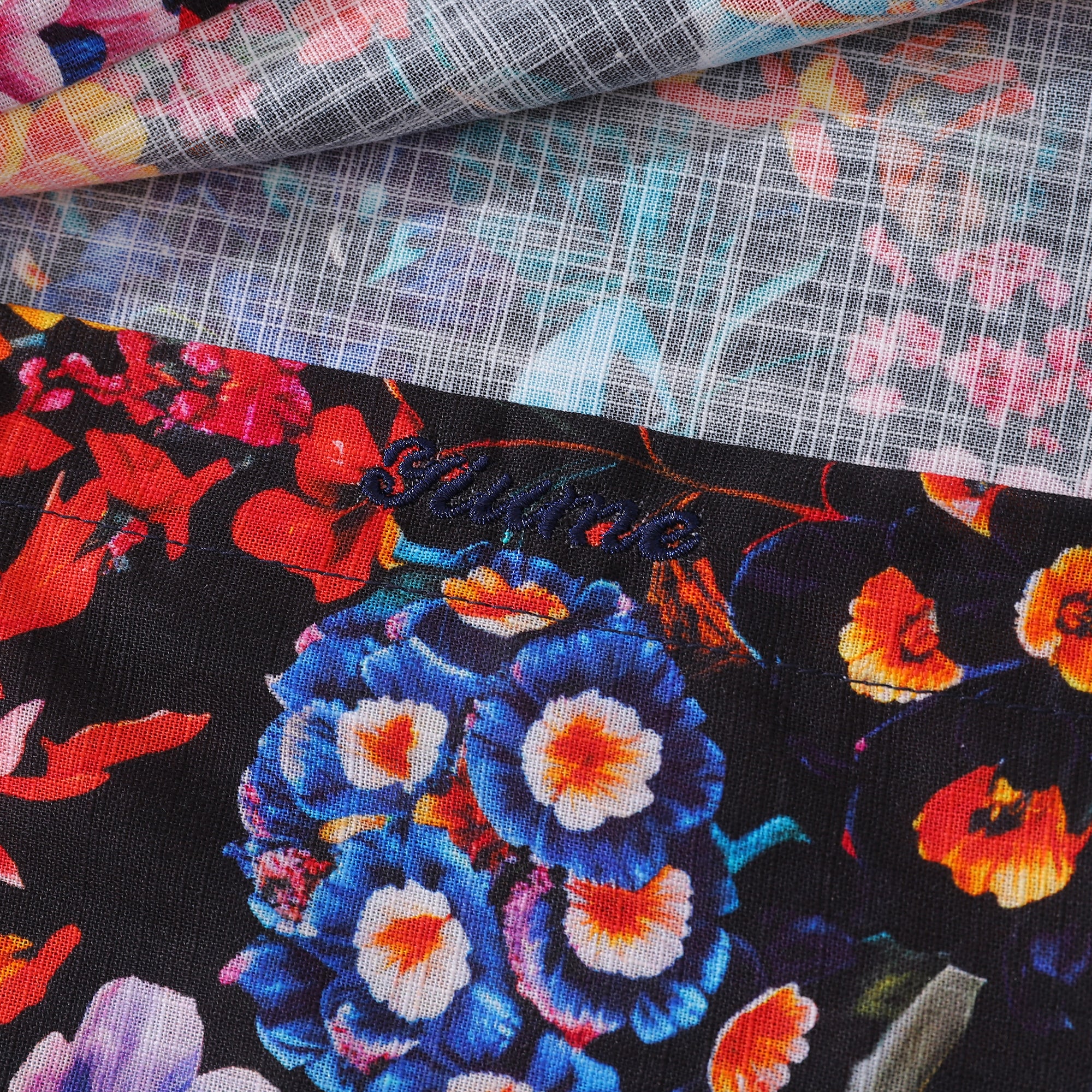 Langärmliges Hawaiian Hemd für Herren Buntes Garten Baumwoll-Knopfhemd Aloha Hemd