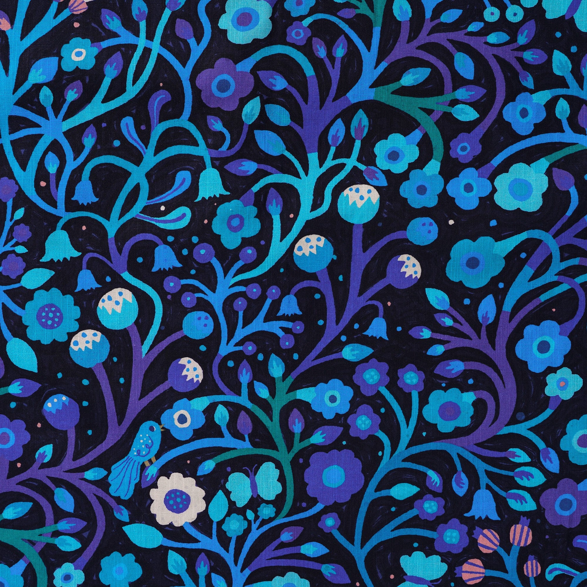 Yiume Men's Blue and Purple Hawaiian Shirt Short Sleeve Button-down Shirt 100% Cotton Aloha Shirt