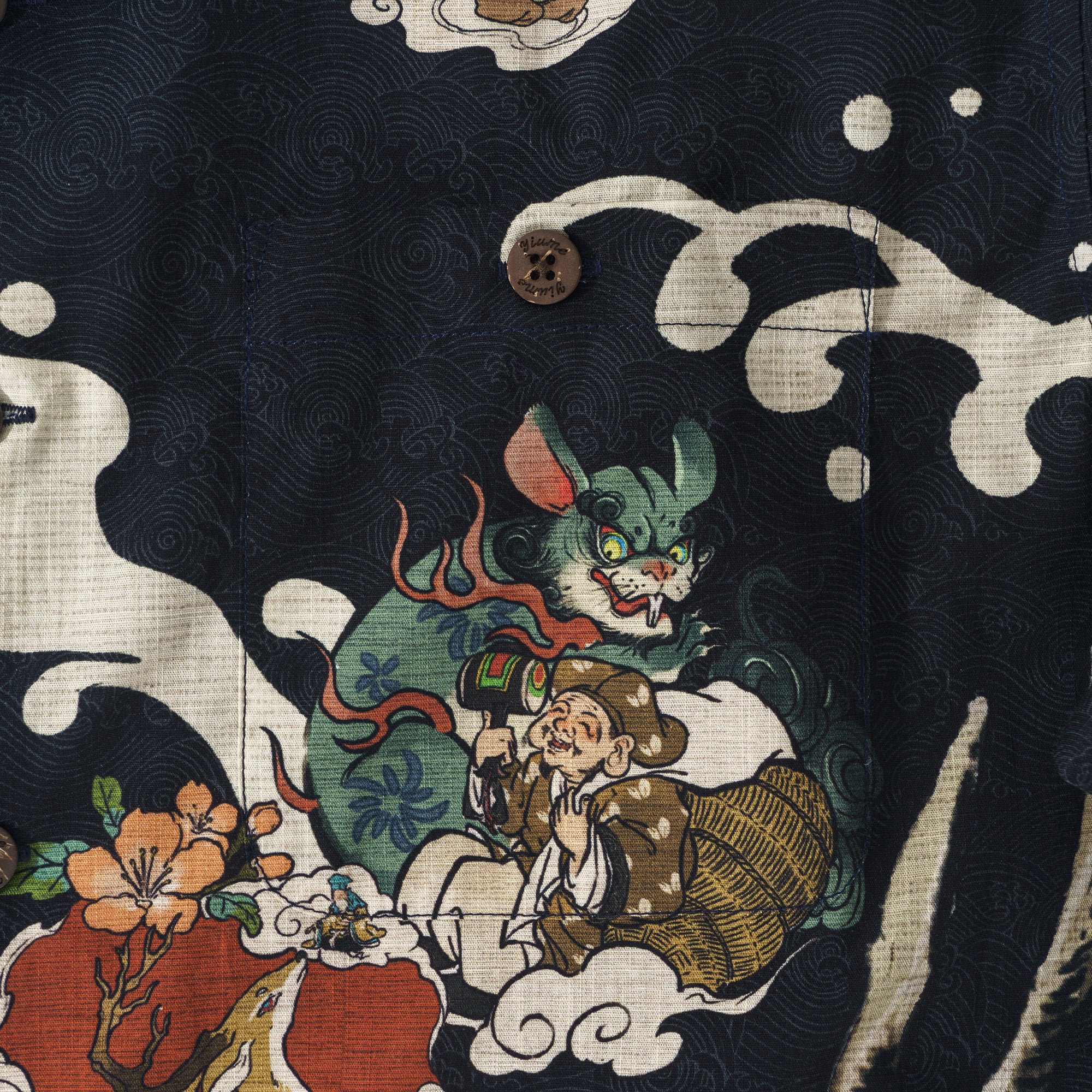 100% Baumwolle Herren Aloha Hemd Japanisches Hawaiianisches Hemd Kurzarm Camp Kragen Hemd