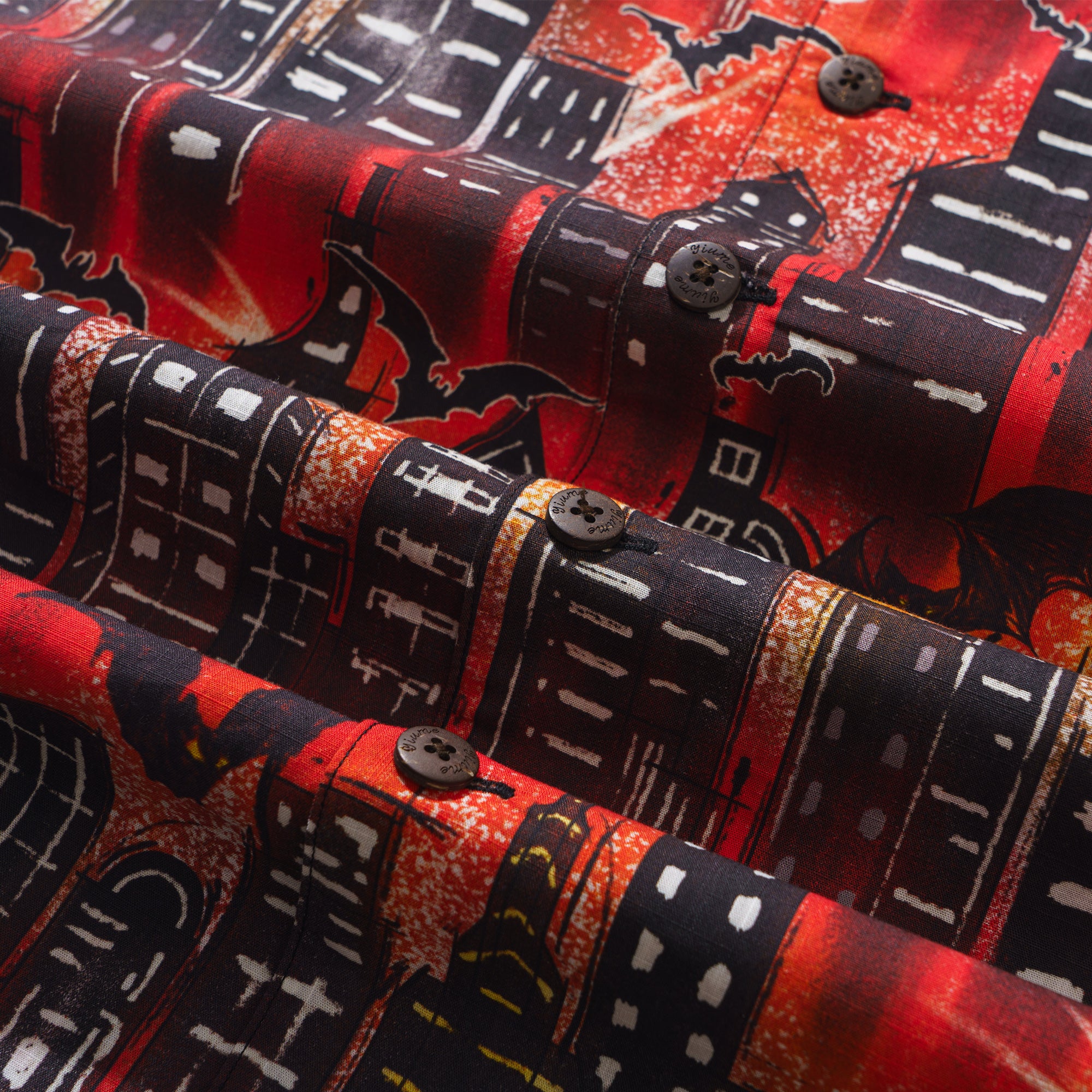 Garde de la Nuit Chemise à Col Camp Courte en Coton 100% pour Homme Aloha Hawaïenne