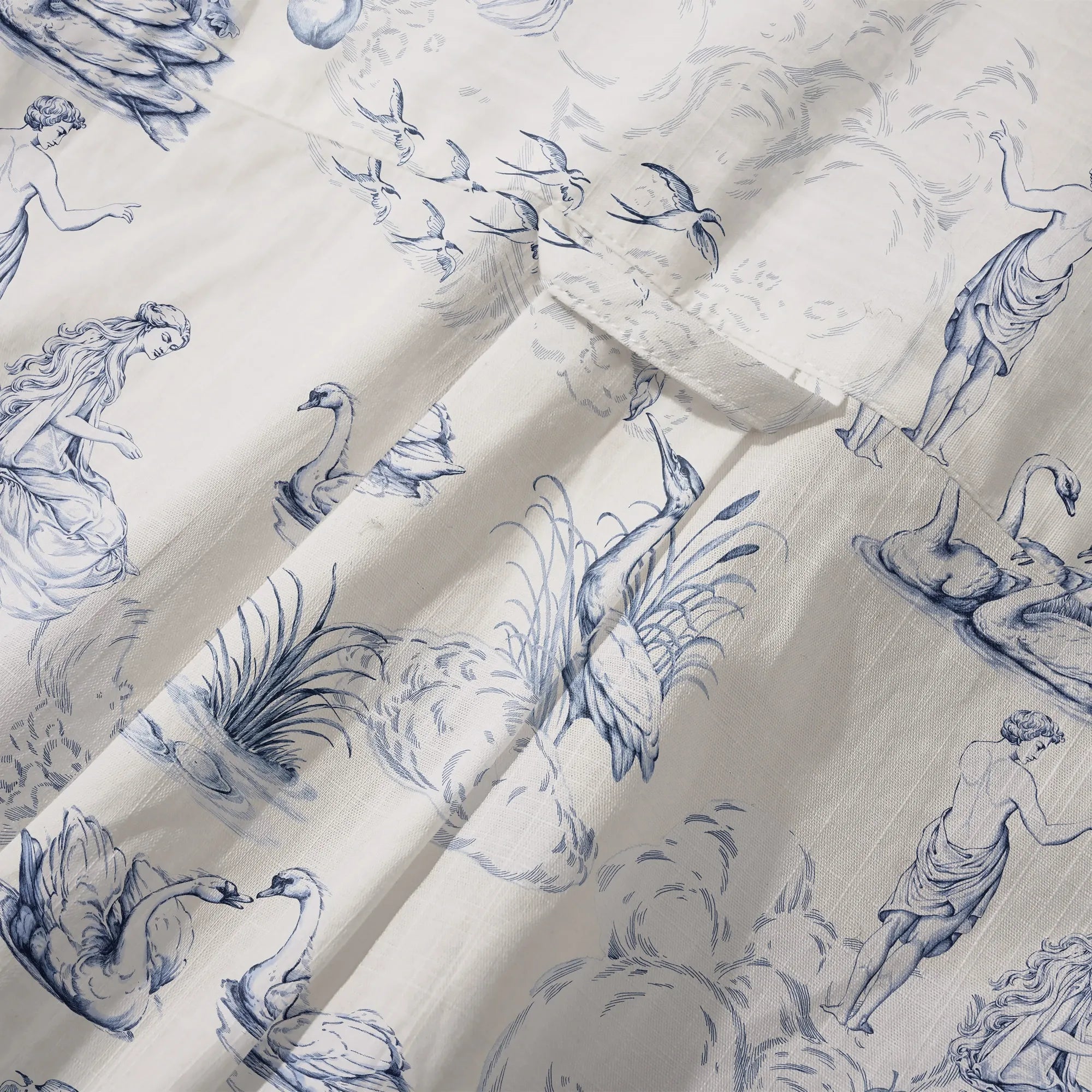 Men's blue Hawaiian shirt, art-inspired, cotton