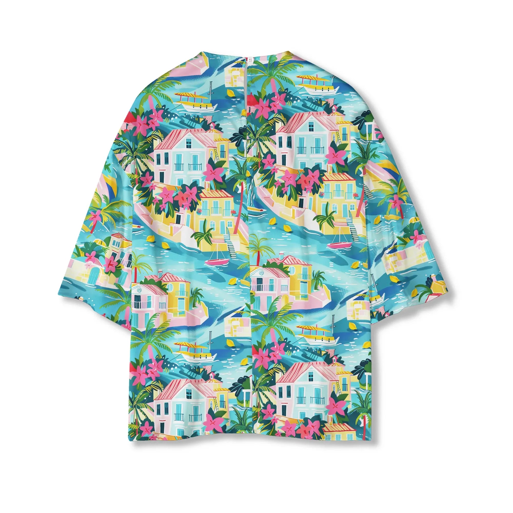 Soft lyocell blouse with summer fairytale print
