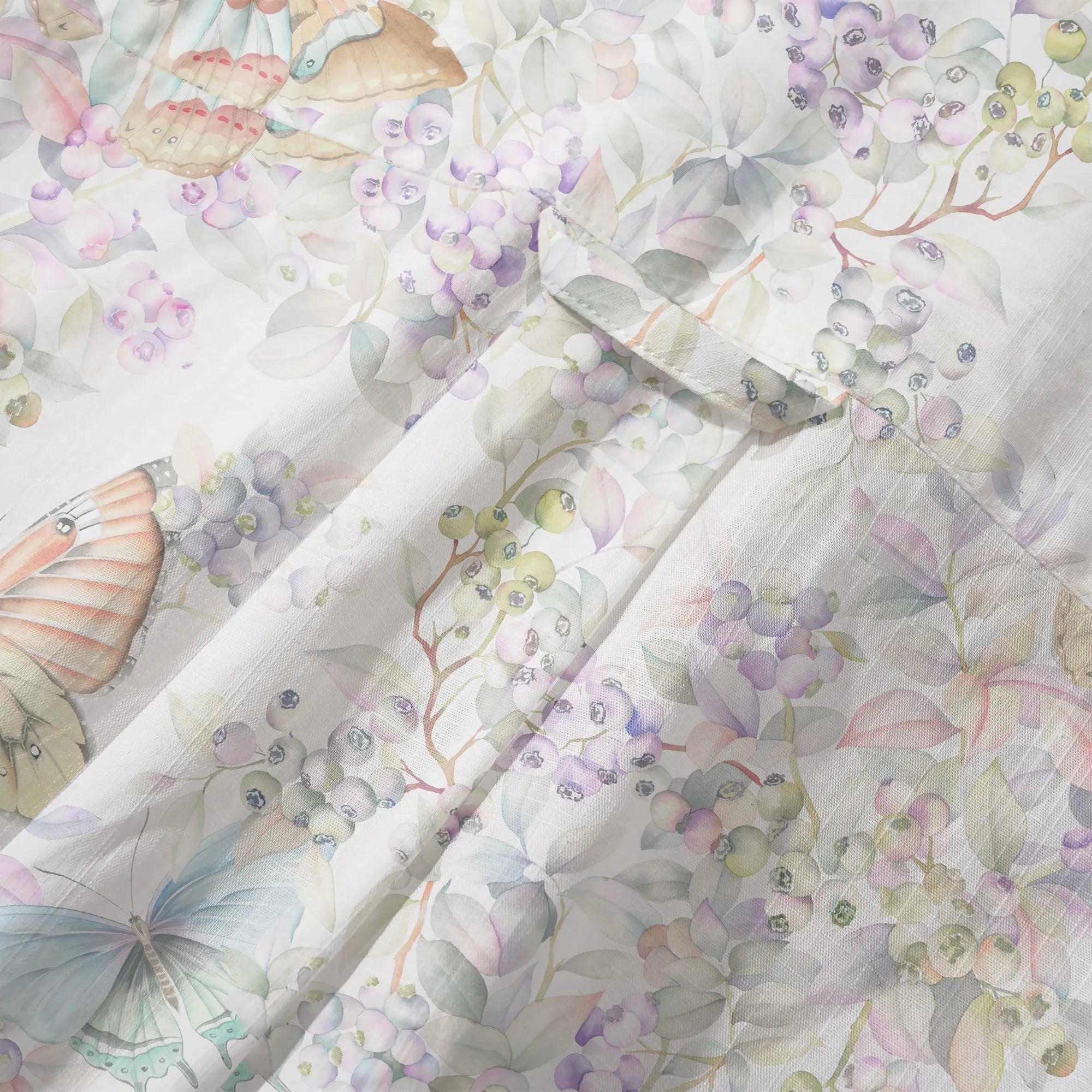 Butterflies & Berry Delight shirt, side view