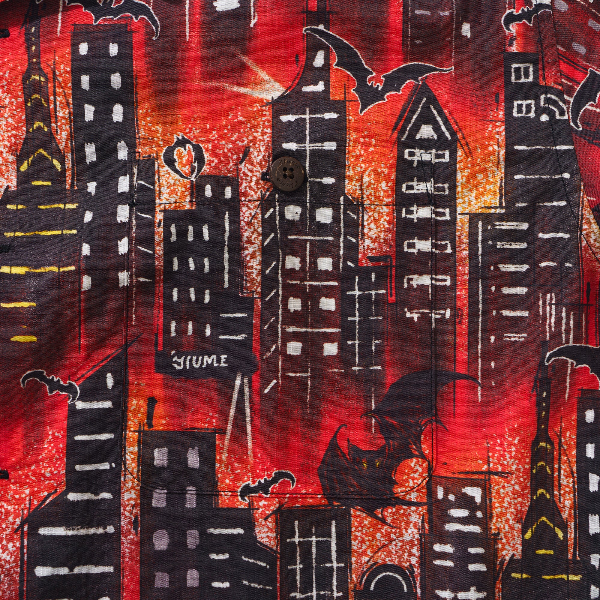 Garde de la Nuit Chemise à Col Camp Courte en Coton 100% pour Homme Aloha Hawaïenne