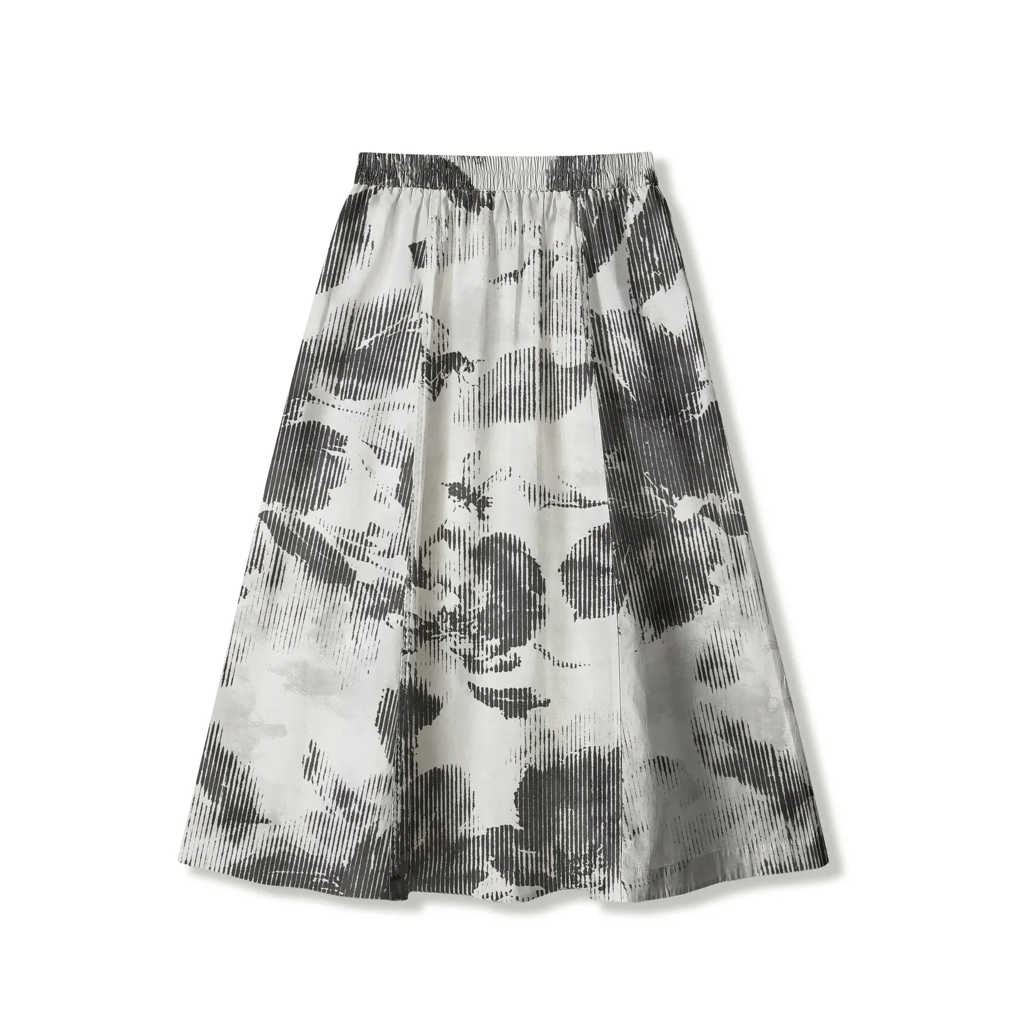 Floral print women's skirt with pockets, cotton fabric