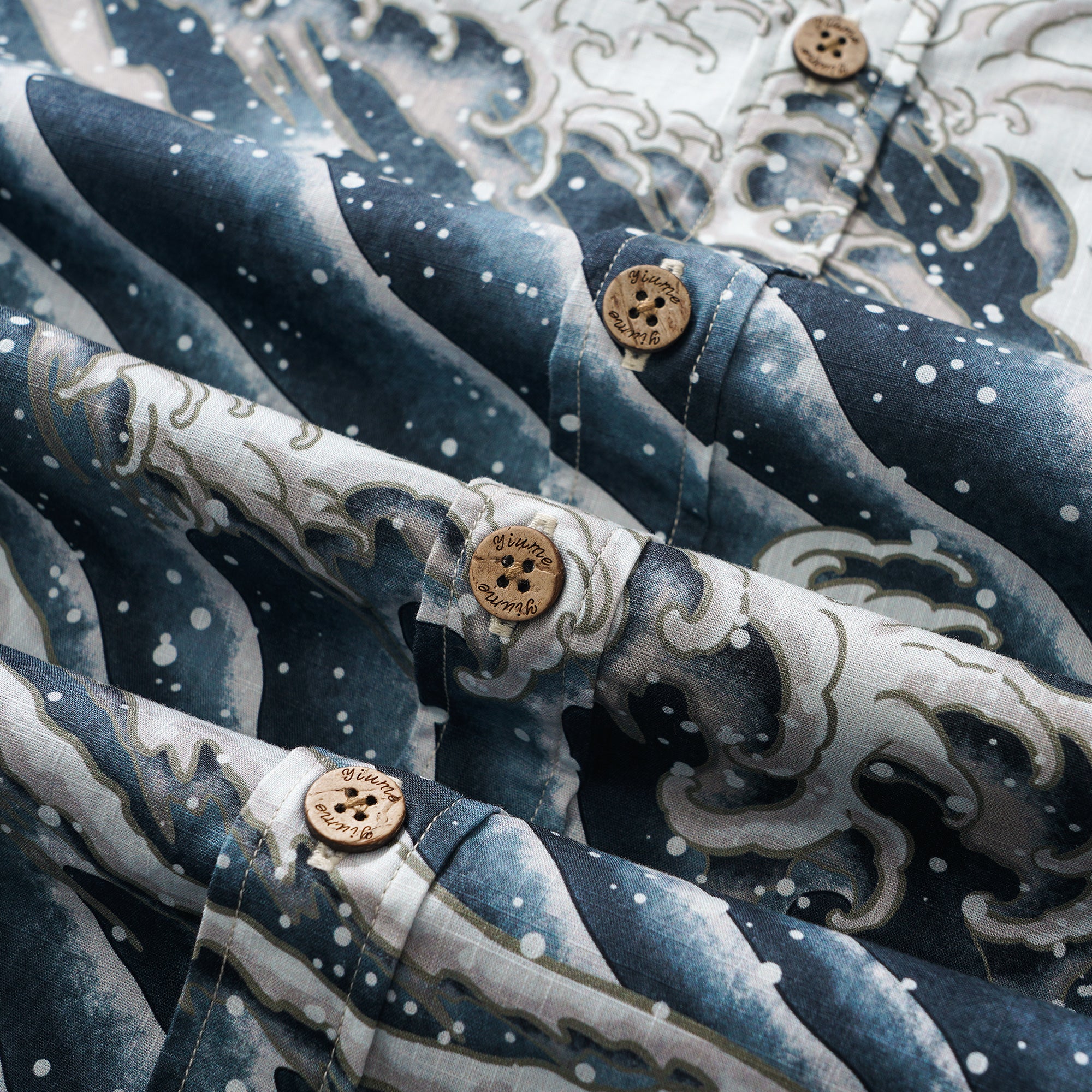 Chemise à manches courtes en coton 100% pour homme, beige, Aloha hawaïenne, Surfing Nuit Sombre