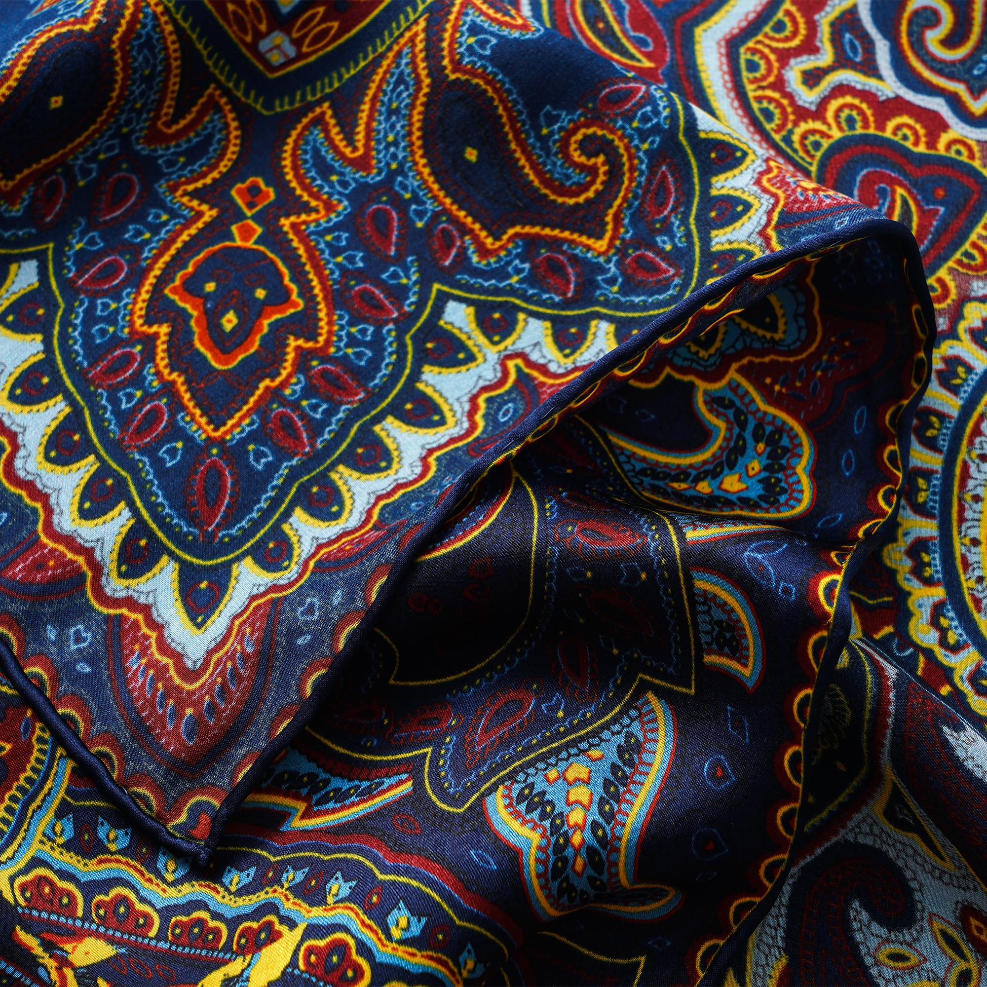 Floral Square Scarf 100% Mulberry Silk Twilight Mandala Bloom Twilight Mandala Bloom 100% Silk 108*108cm