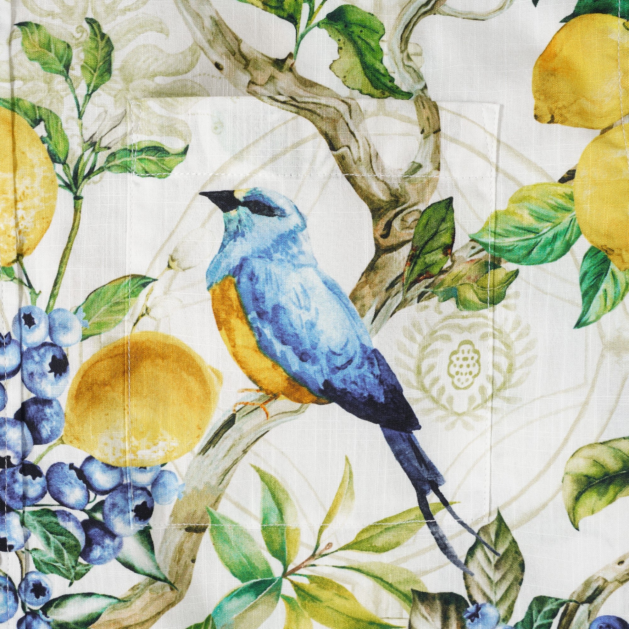 Men's Sicilian Lemon Shirt Button-down Hawaiian Shirt Short Sleeve 100% Cotton Sicilian Lemon Tree Fantasy