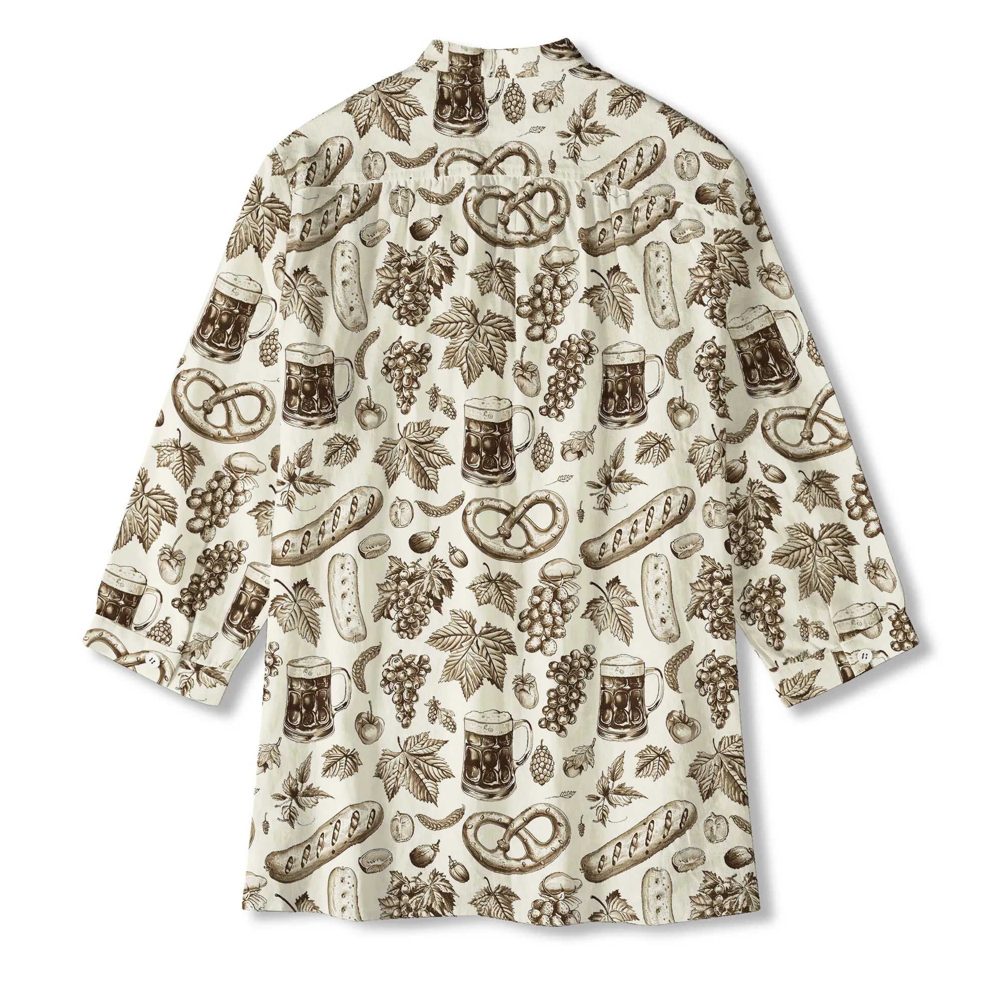 Women's blouse with Oktoberfest elements, beige