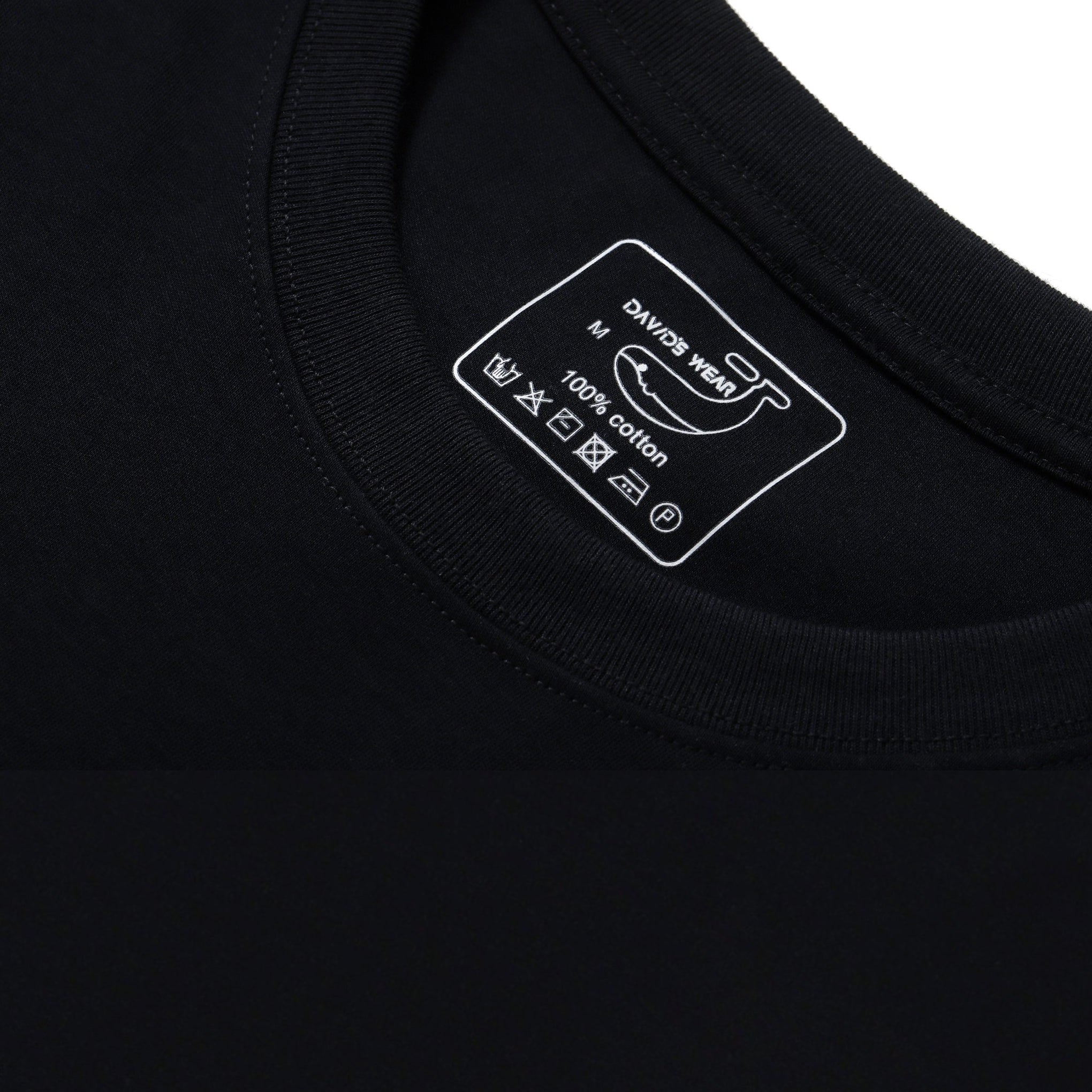 Stain-proof Crew Neck Black Short Sleeve Basic Tee Shirt Stain-proof Basic Tee Black