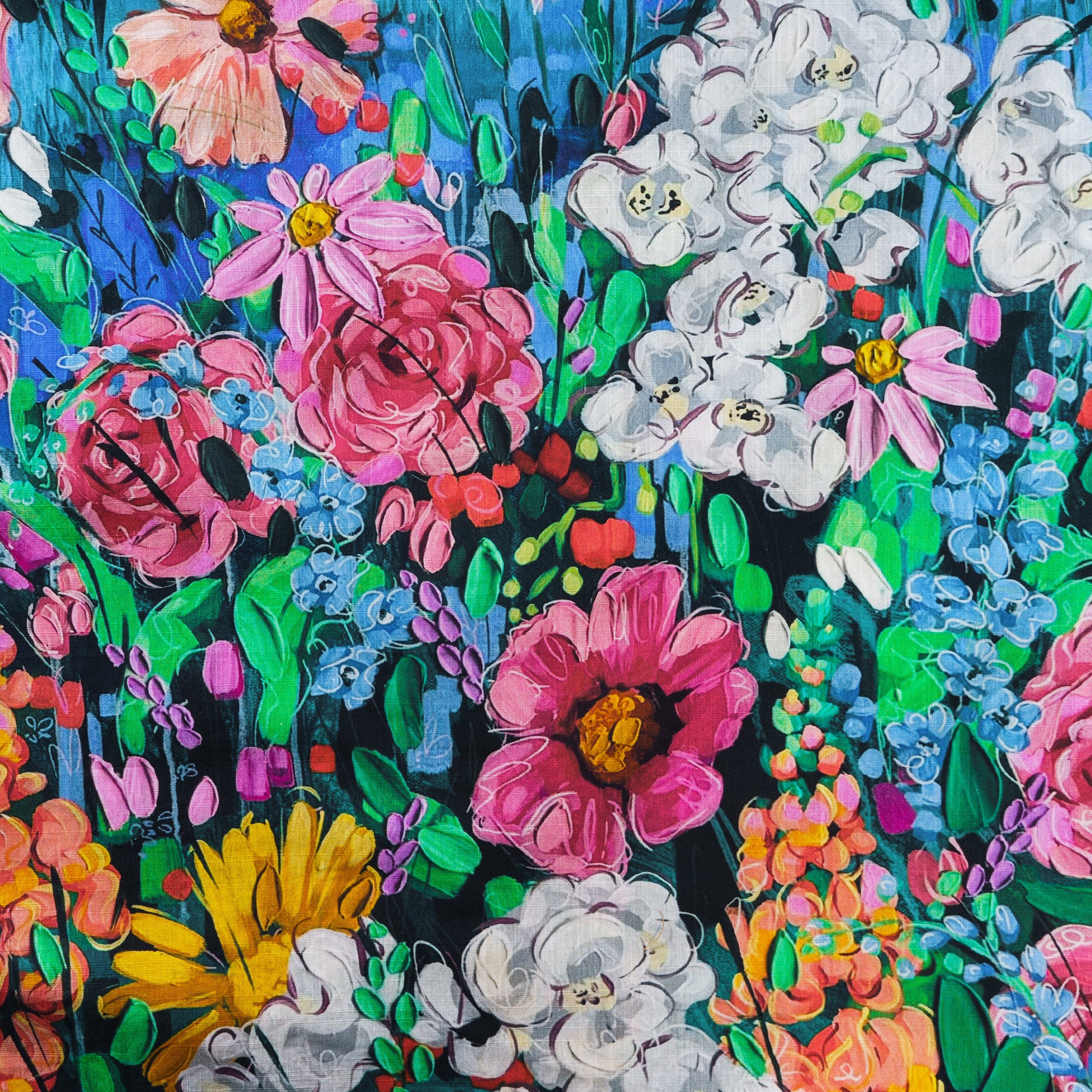 Ocean par Katie Leigh Stewart Chemise à col camp en coton 100 % pour homme à manches courtes bleue Aloha hawaïenne