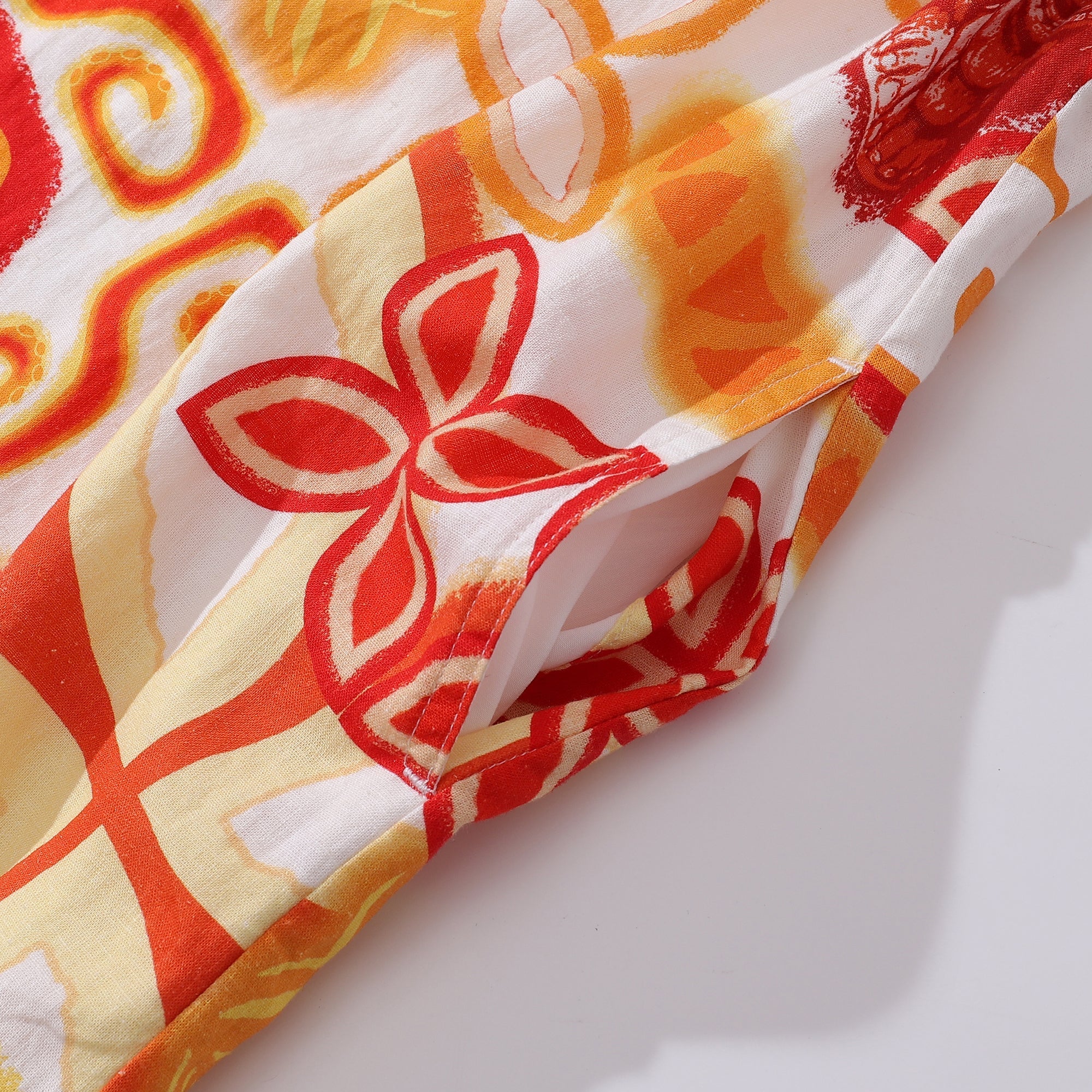 Hawaiian Dress For Women Summer Vacation Dress Tikirob Designer V-Neck Dress Tikirob Dress