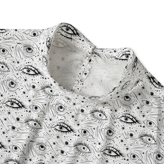 Back view of women's Aloha Starry Gaze blouse, button-back