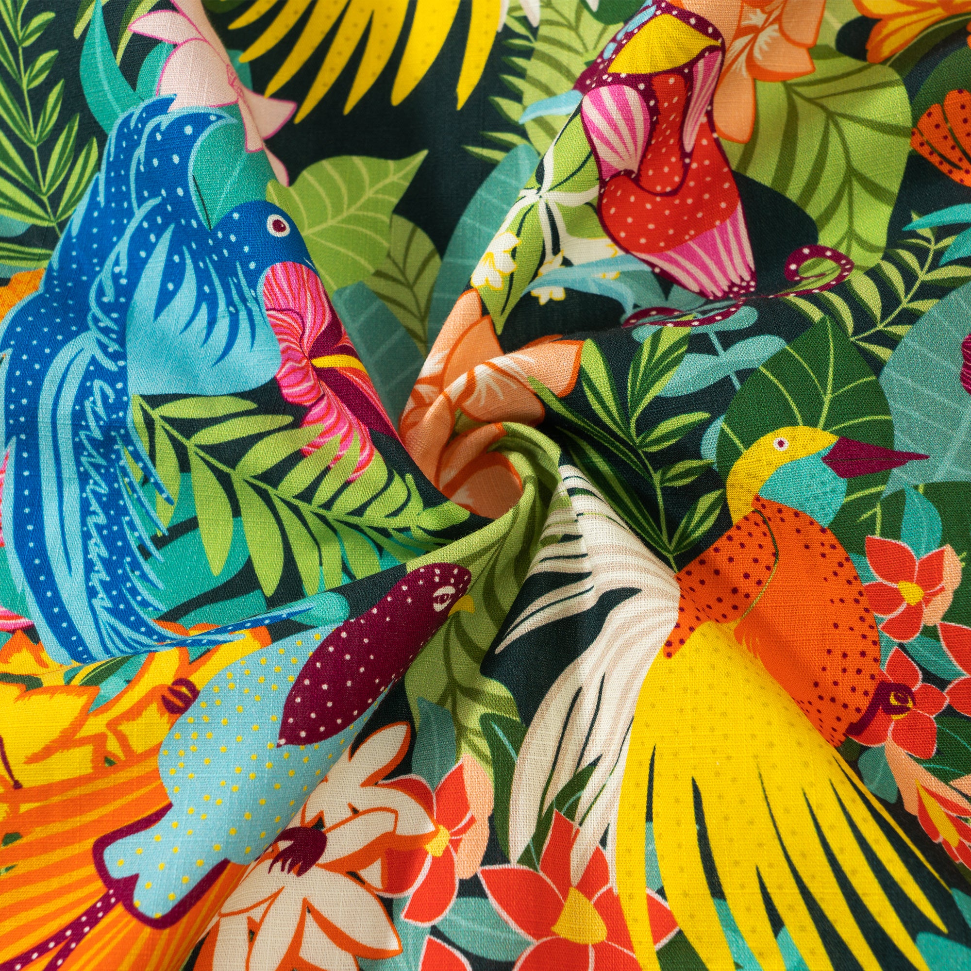 Vögel des Paradieses von Jasmine Blooms Designs 100% Baumwolle Herren Kurzarm Camp-Kragen Hemd Gelb Aloha Hawaiian