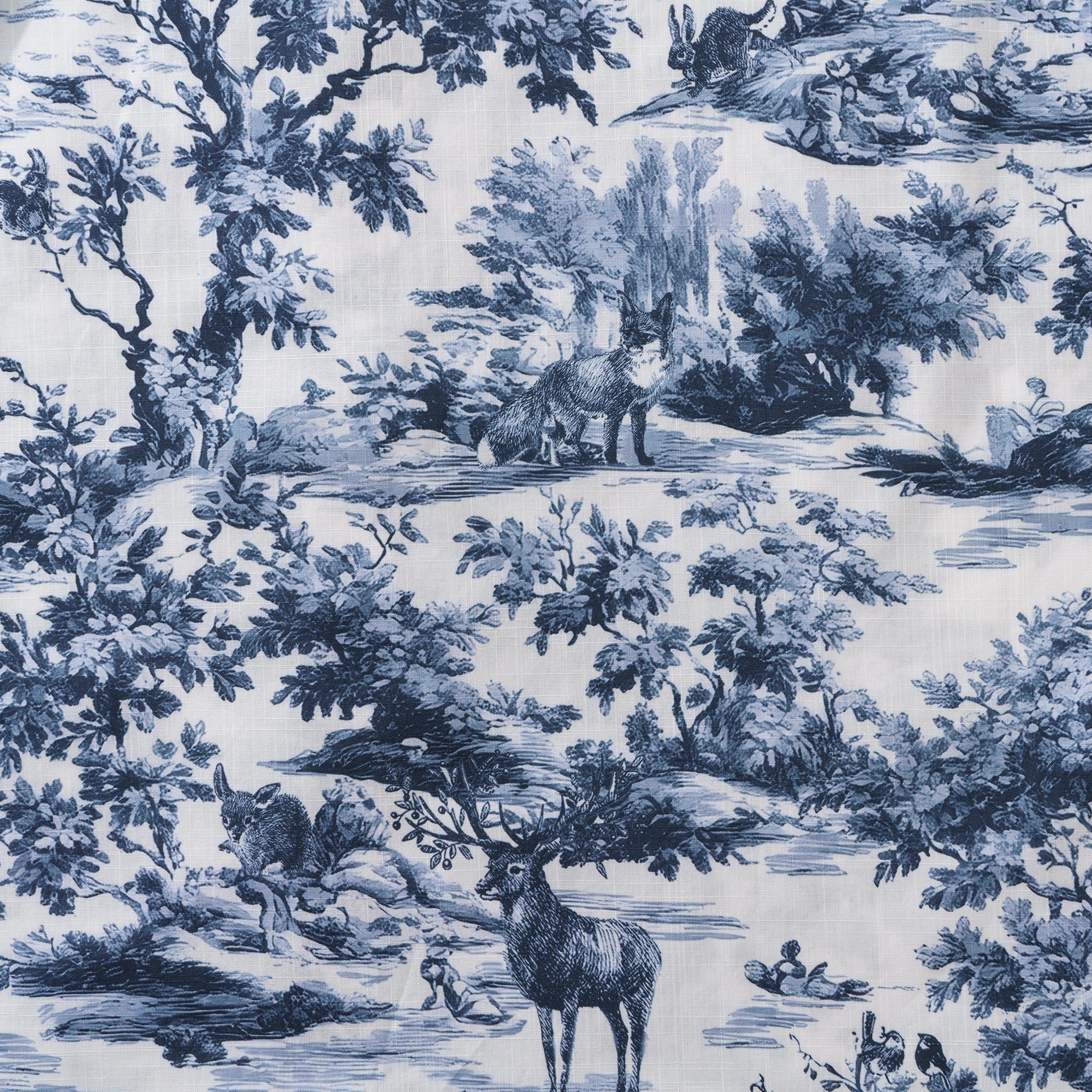 Toile de Jouy Jungle Oasis Shirt 100% Cotton Men's Short Sleeve Button-down Shirt Gray Aloha Hawaiian