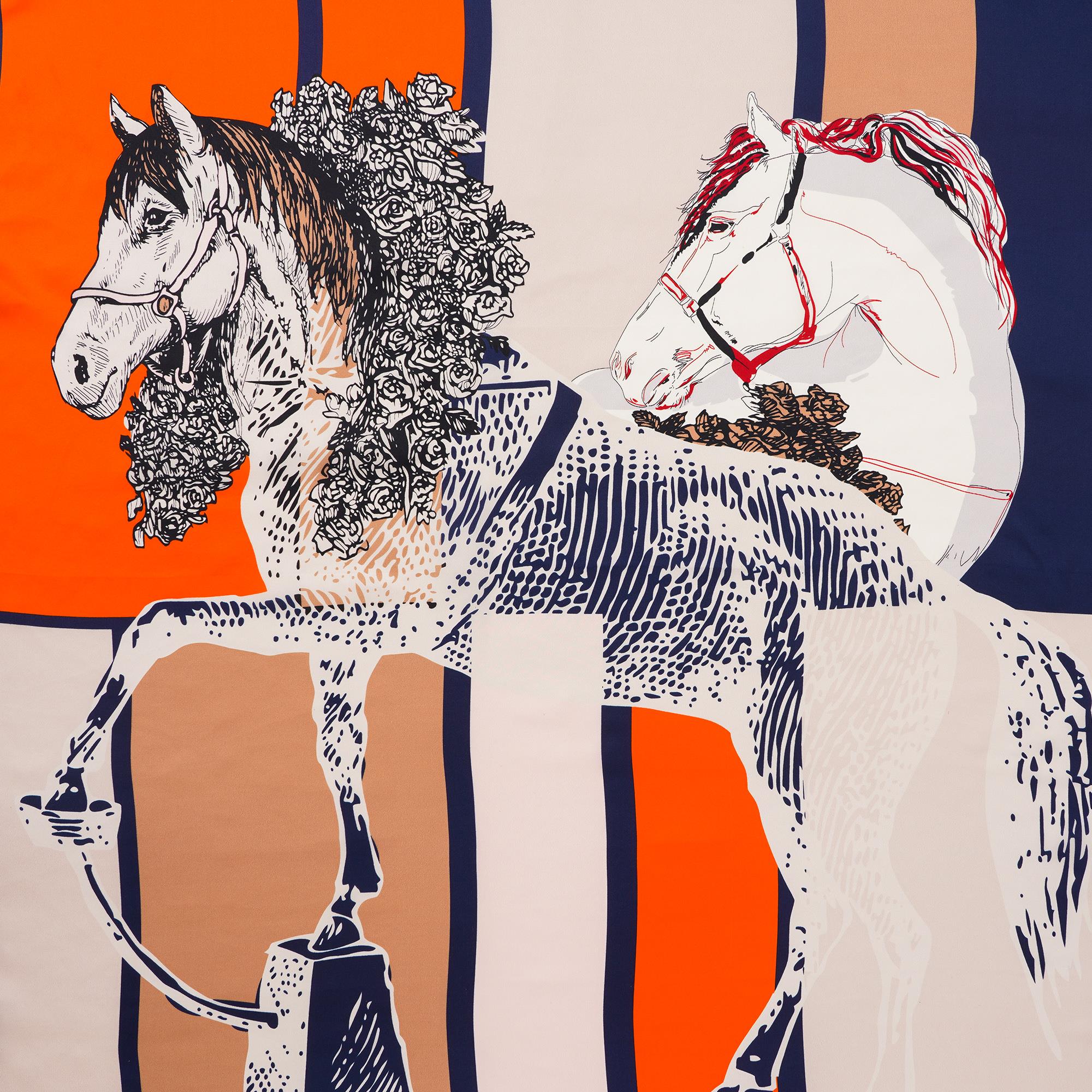 Floral Square Scarf 100% Mulberry Silk Majesty in Motion Majesty In Motion 100% Silk 90*90cm