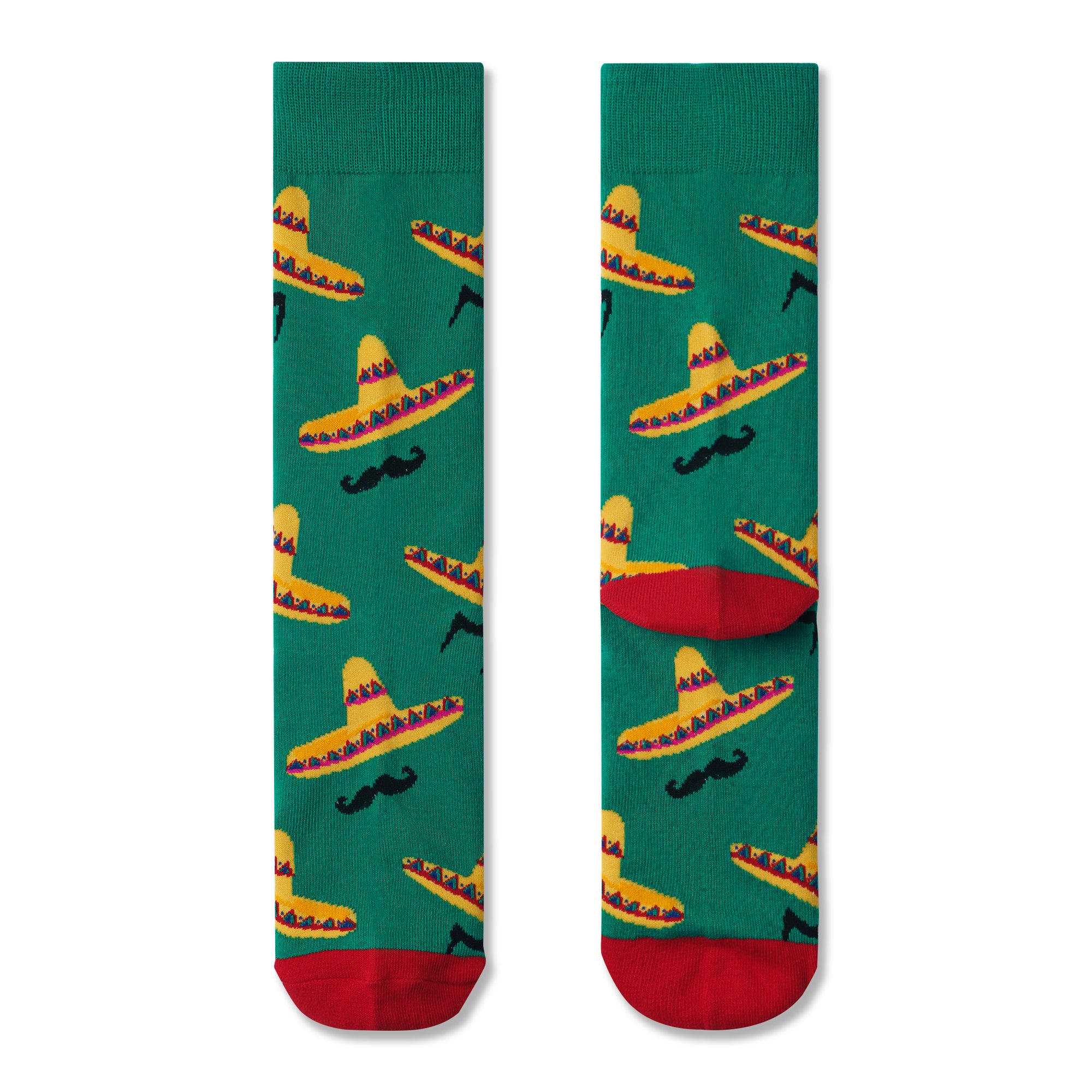 Chaussettes pour hommes avec imprimé chapeaux de paille et barbes