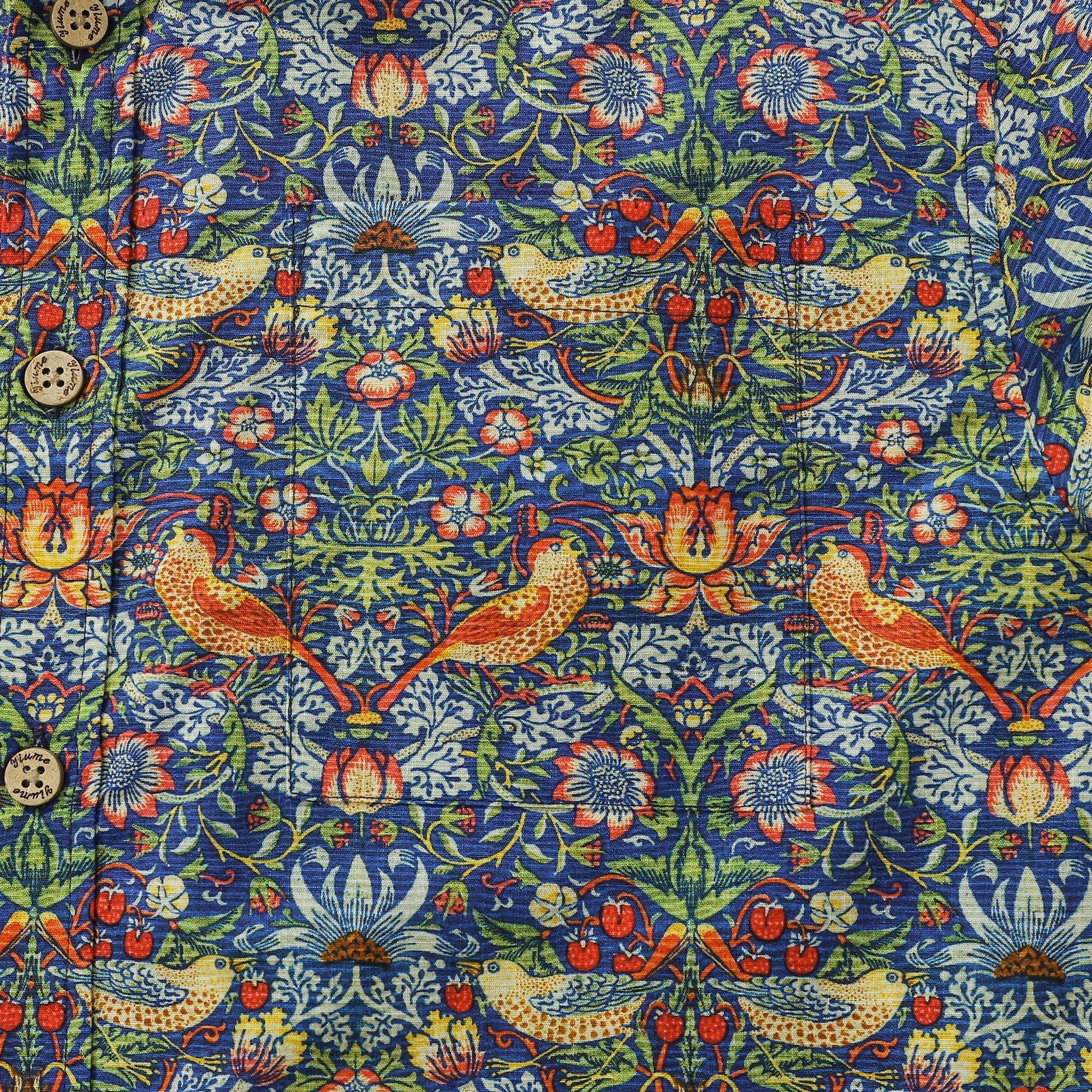 Hawaiian Hemden für Herren Strawberry Thief Designer Morris Hemd