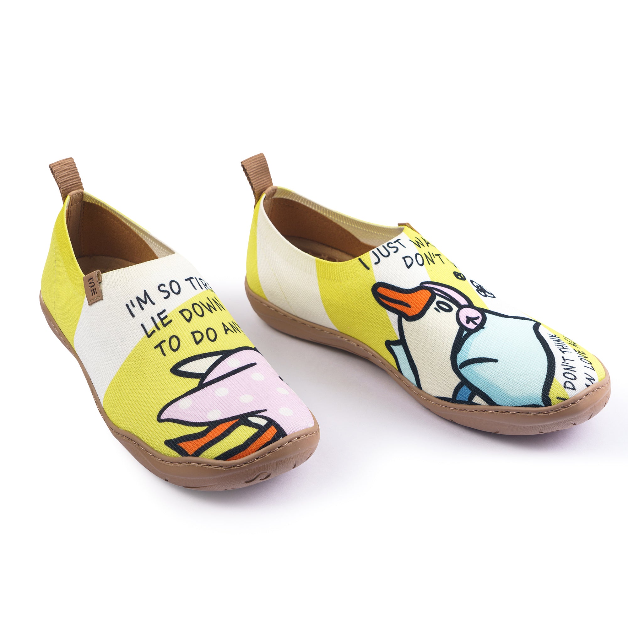 Sleeping Duck Damen Slip-on-Schuhe gestrichene Leinwand-Sneaker