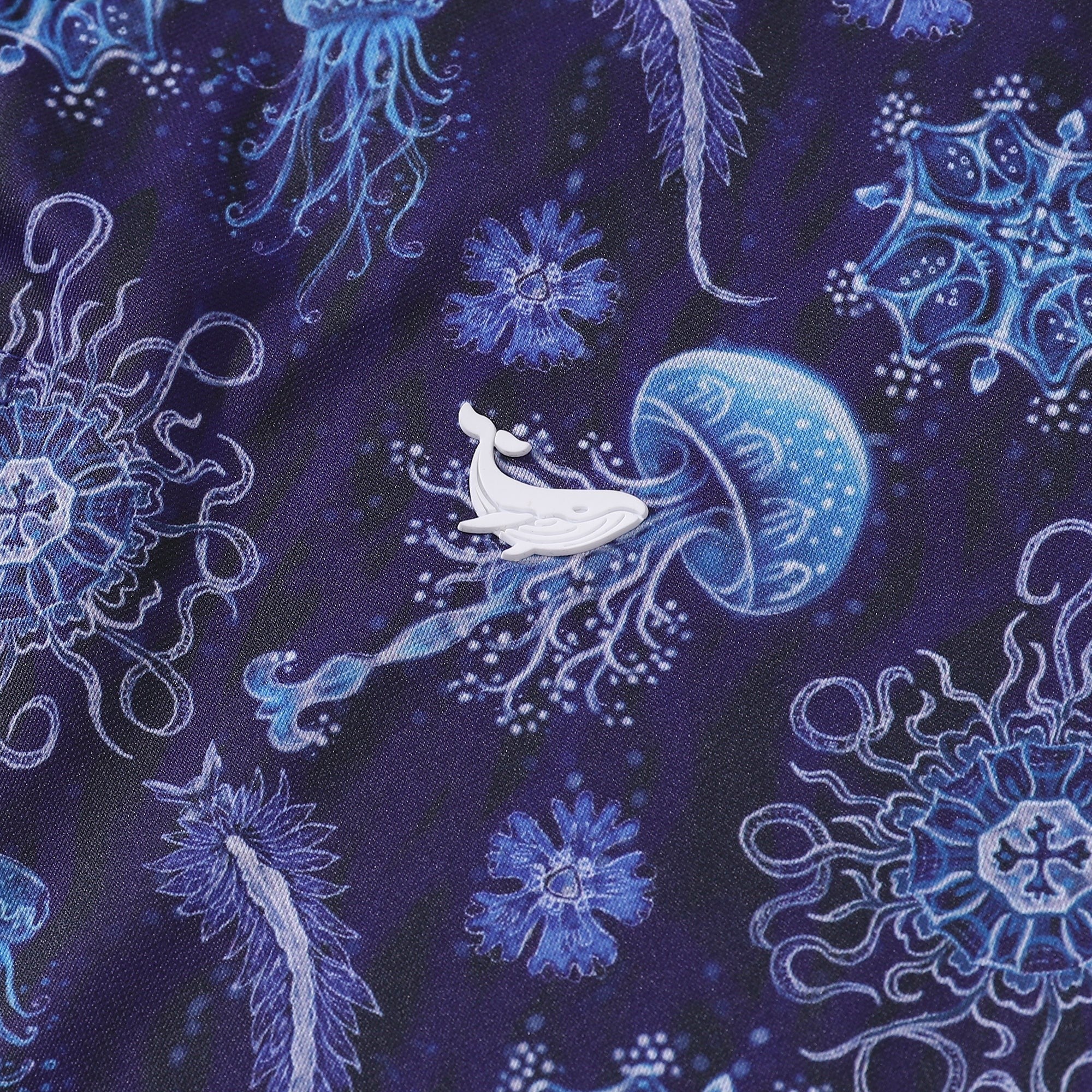 Men's Hawaiian Luminocean Print By Luova Flow Short Sleeve Polo Shirt Luminocean By Luova Flow Polo