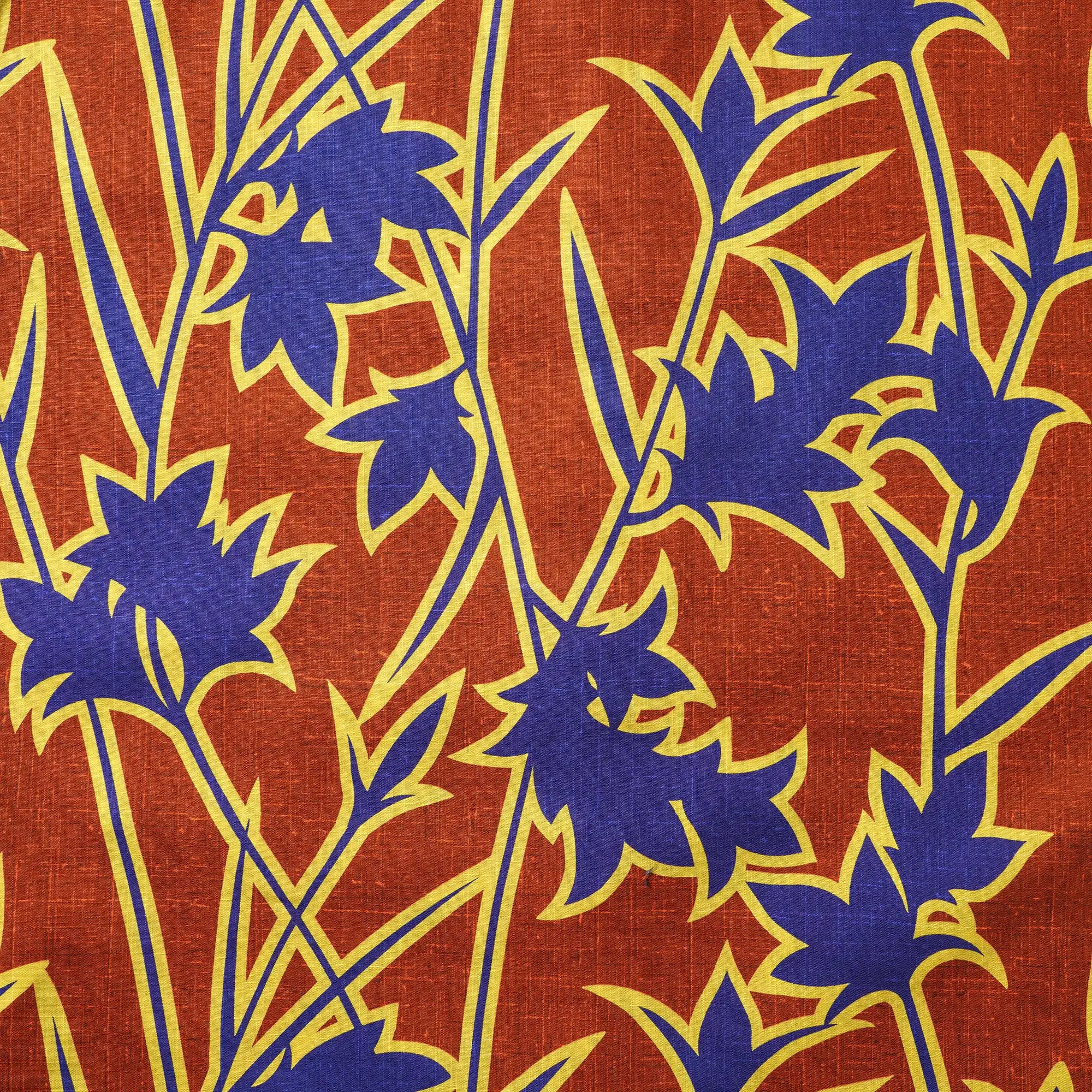 Men's Hawaiian Shirt Short Sleeve Button-down 100% Cotton Blue Aloha Blue Blossom