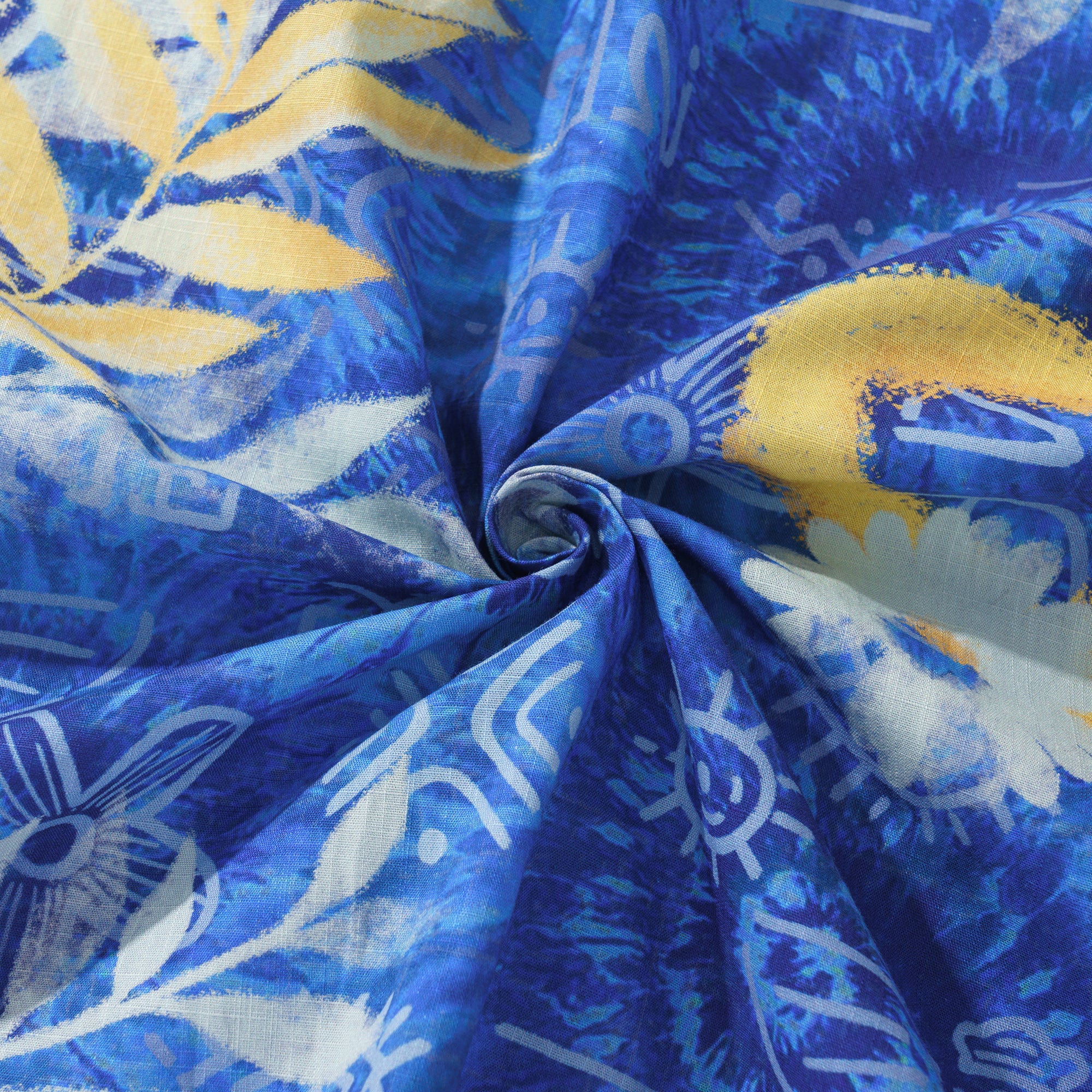 Enchanted Meadow Chemise à Manches Courtes Aloha Hawaiian 100% Coton pour Homme