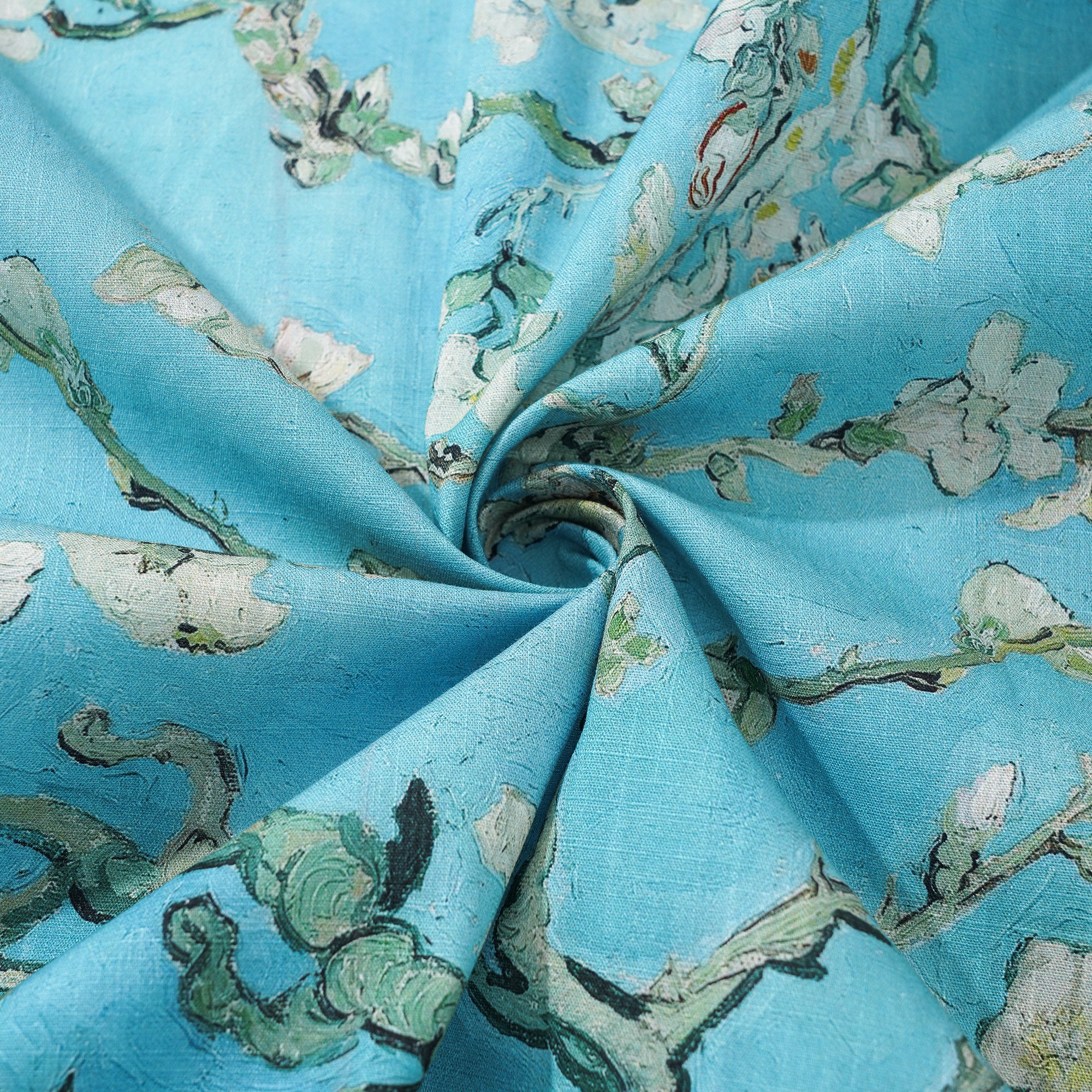 Herren Hawaii-Hemd Kurzarm Mit Knöpfen 100% Baumwolle Grün Aloha Blühende Mandel