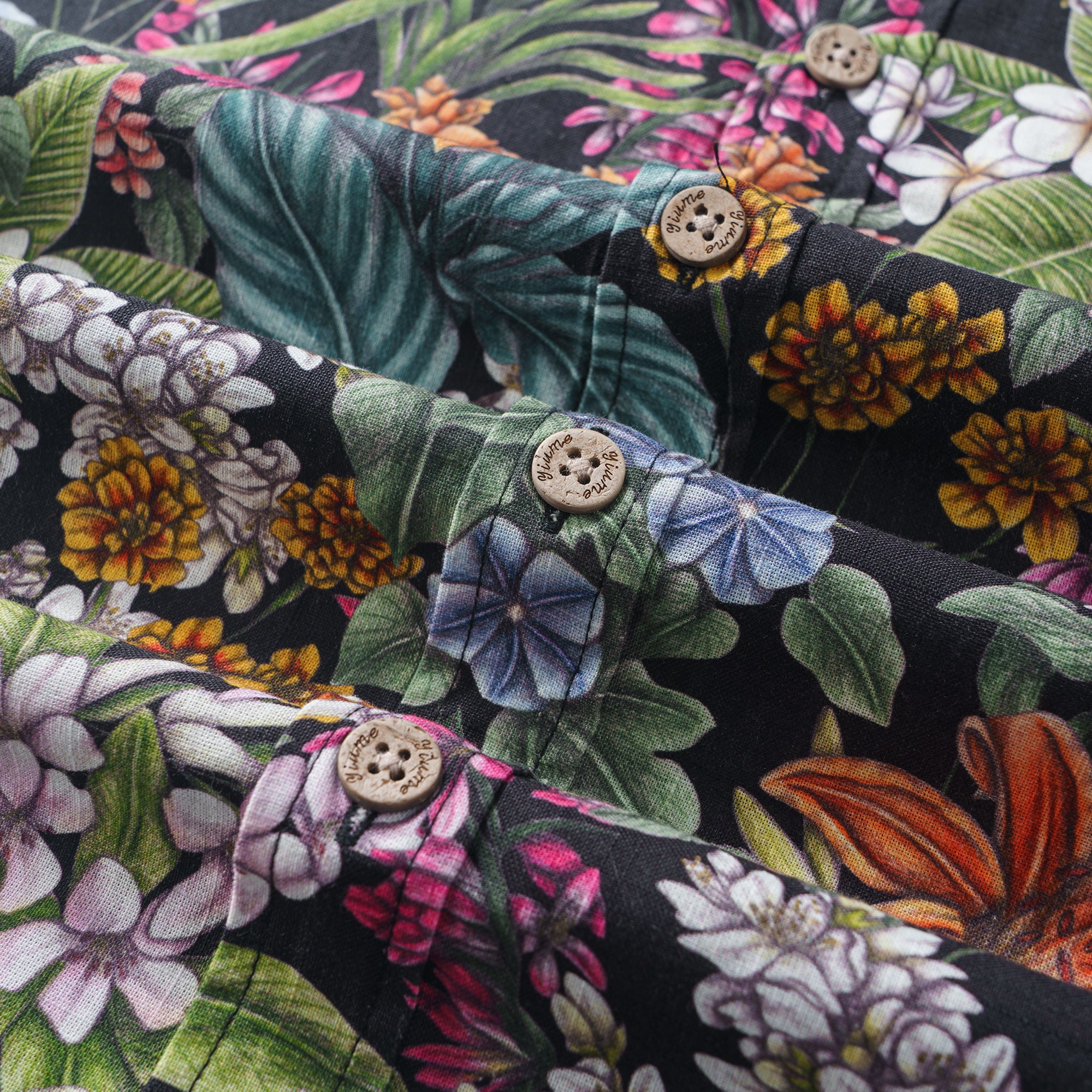 La Signification des Fleurs Par Cecilia Battaini Chemise à Manches Longues pour Homme 100% Coton Boutonnée Aloha Hawaïenne