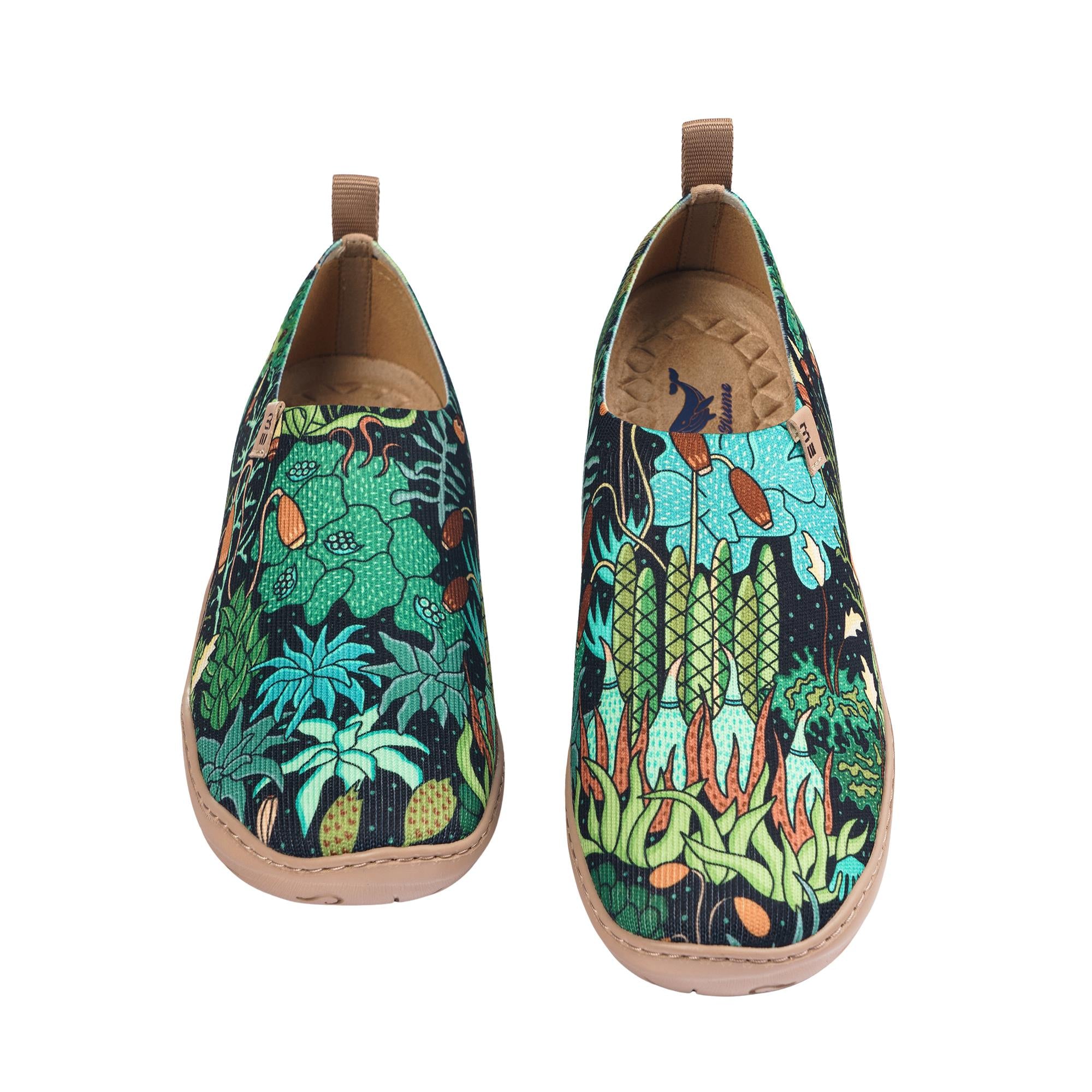 Moss Meadow von Ester Bernaldo de Quirós Frauen-Slip-on-Schuhe, bemaler Sneaker aus Leinwand