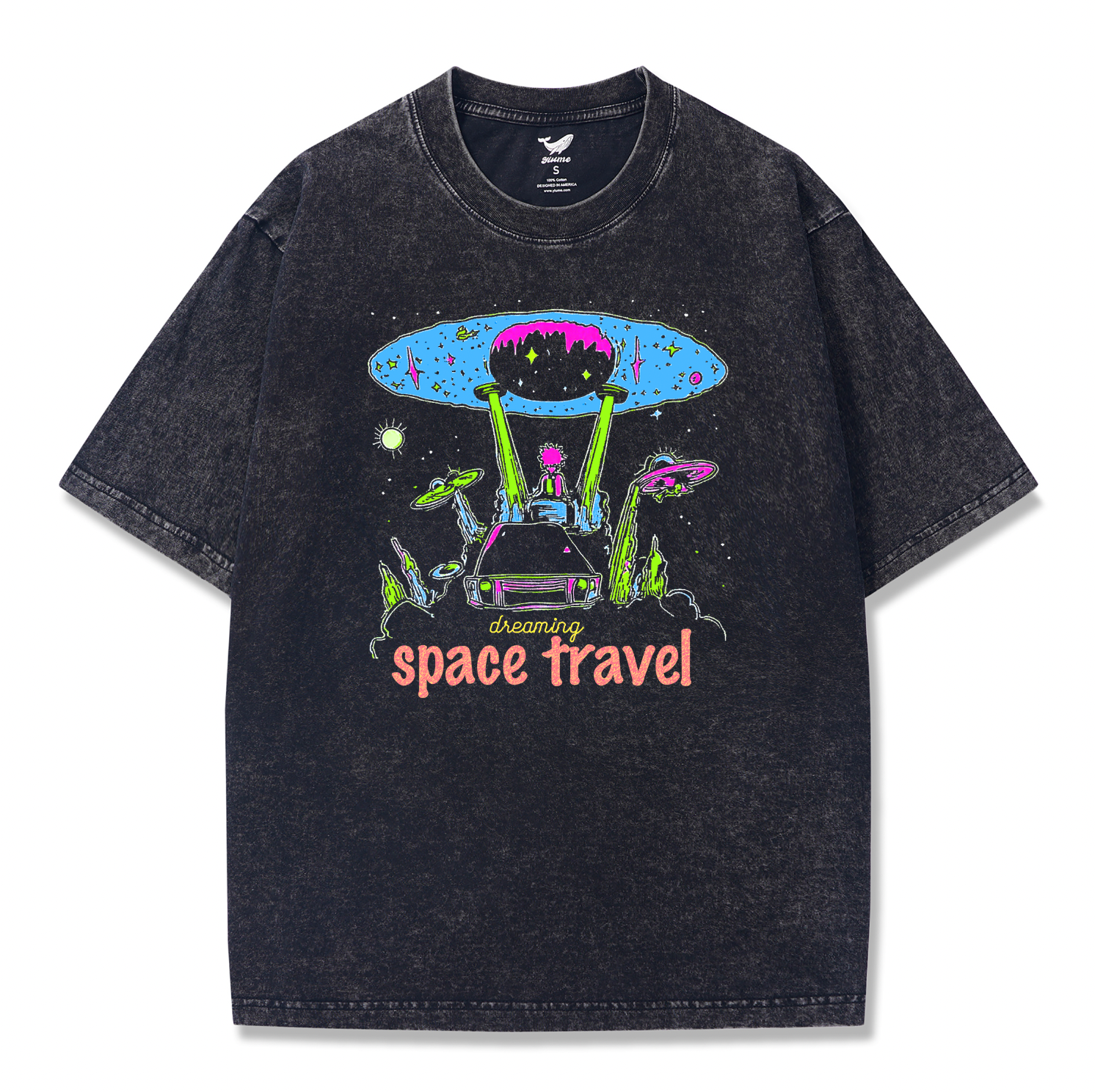 T-shirt à manches courtes solides basiques 100% coton bleu aloha rêve de rêve