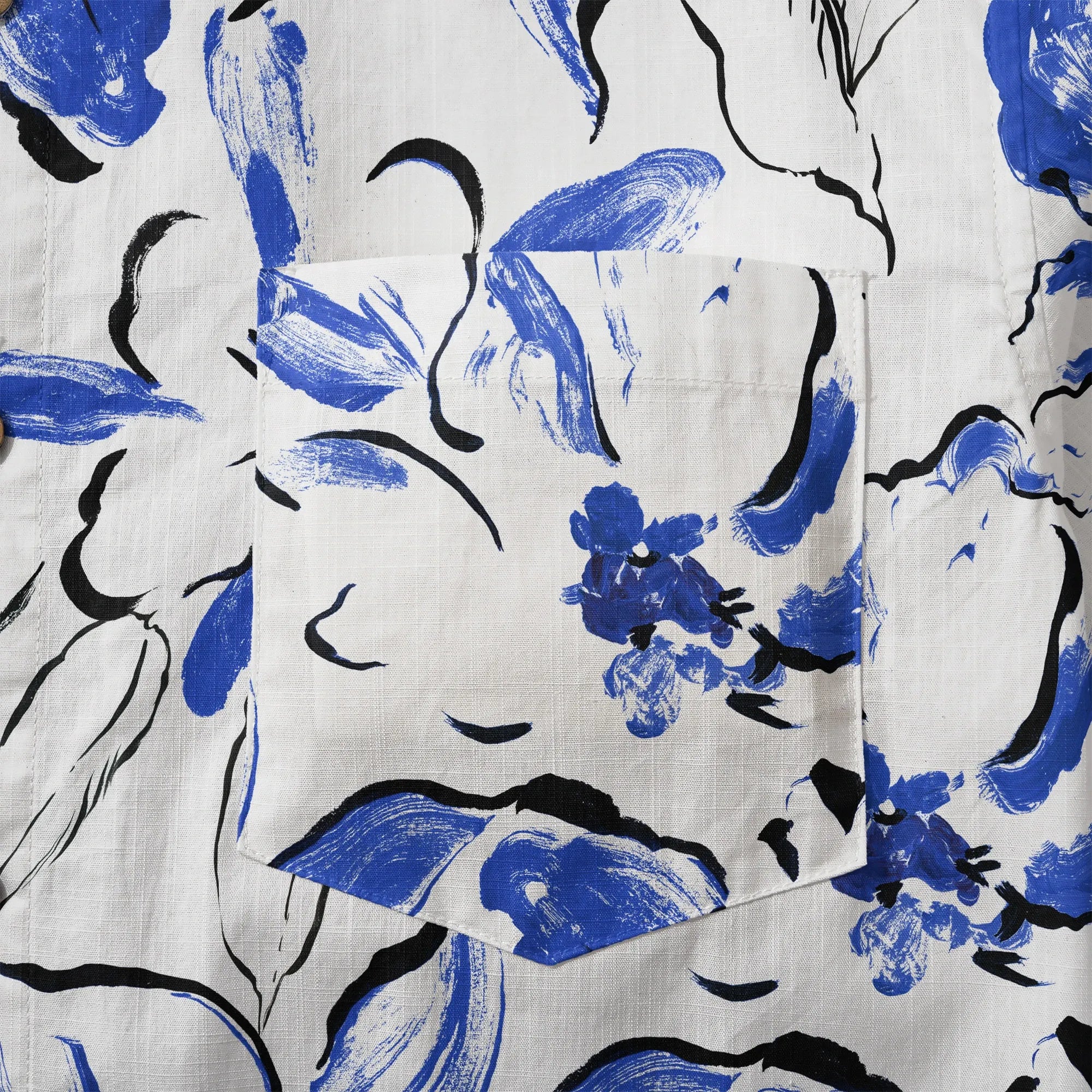 Art-Inspired Blue Hawaiian Shirt Men's Fashion