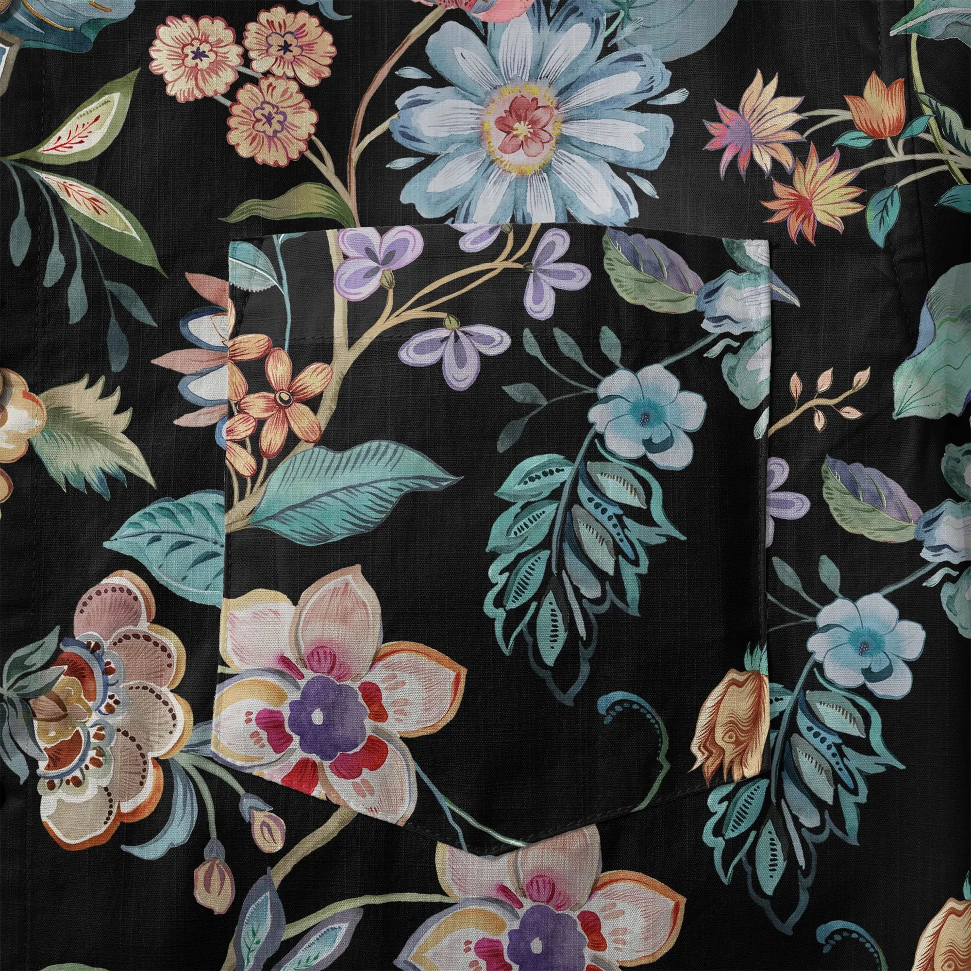Men's Hawaiian shirt, cotton, tropical art-inspired design