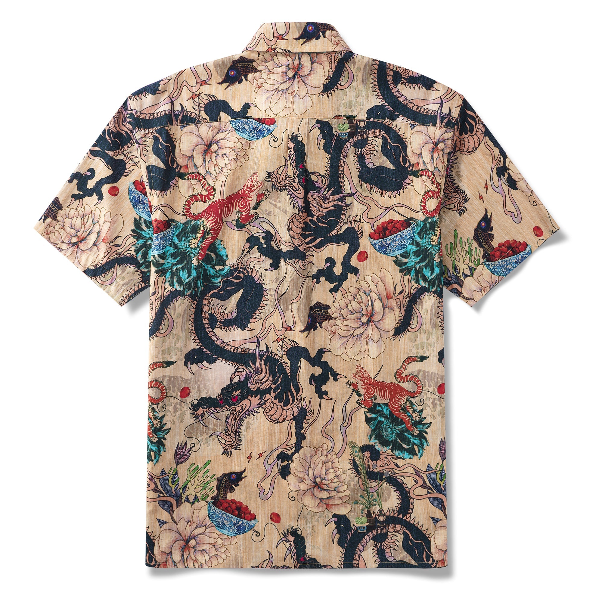 Dragon Shirt Men's Art Shirt - 100% Cotton Button-down Aloha Shirt