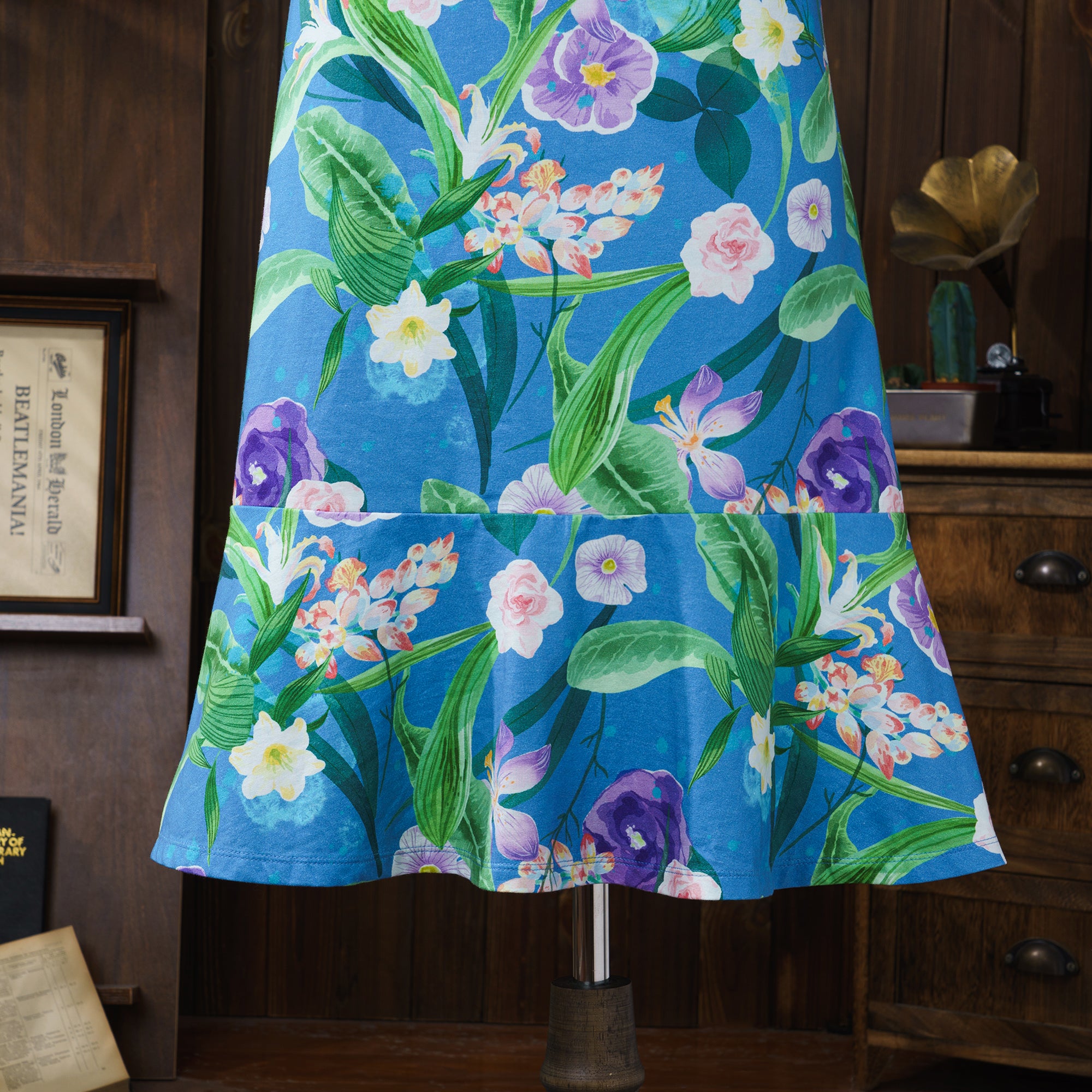 Hawaiian Dress For Women Tropical Vacation Tropical Flowers Flounce Dress Tropical Flowers Flounce Dress.
